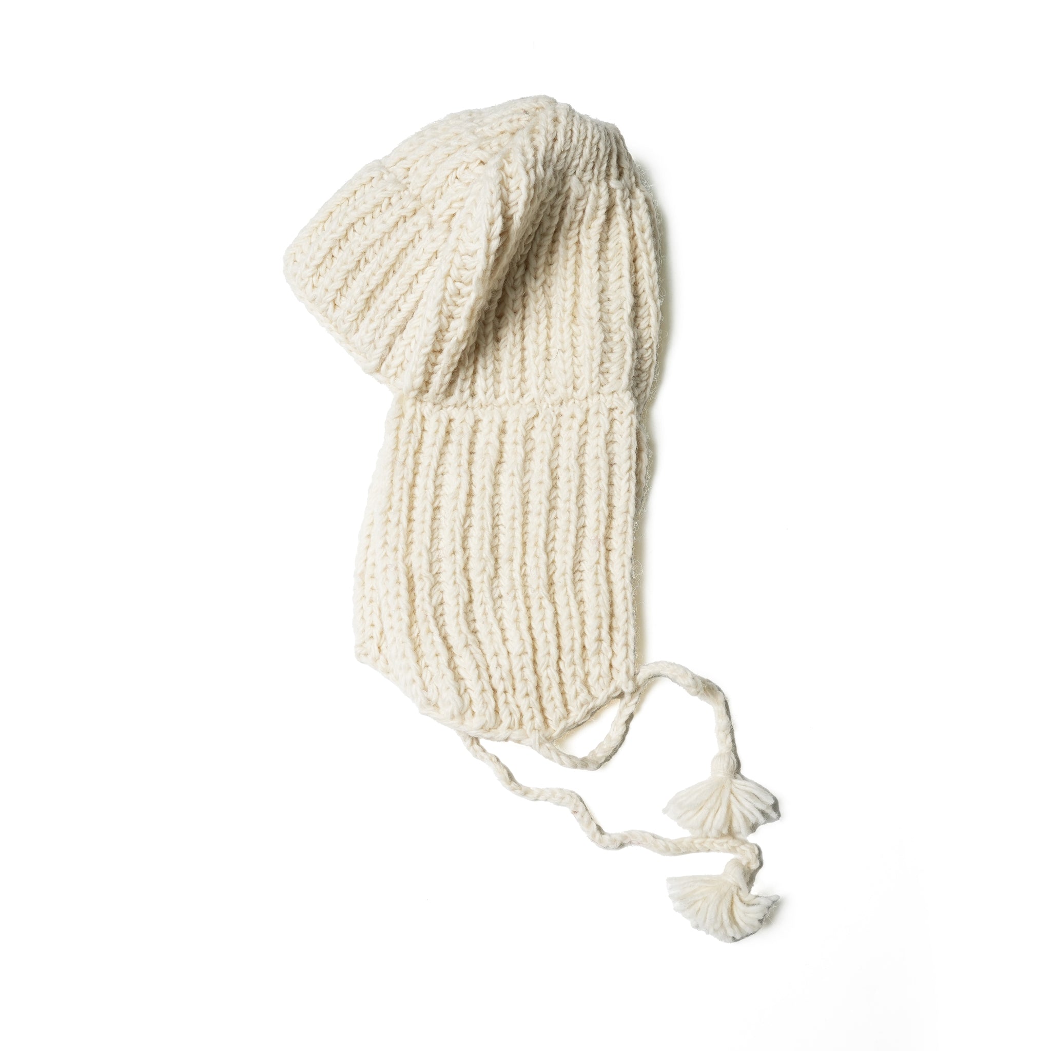 No:MIL23FAC3014 | Name:HAND KNIT FLIGHT CAP | Color:Ivory/Red/Navy【KHA:KI_カーキ】【ネコポス選択可能】