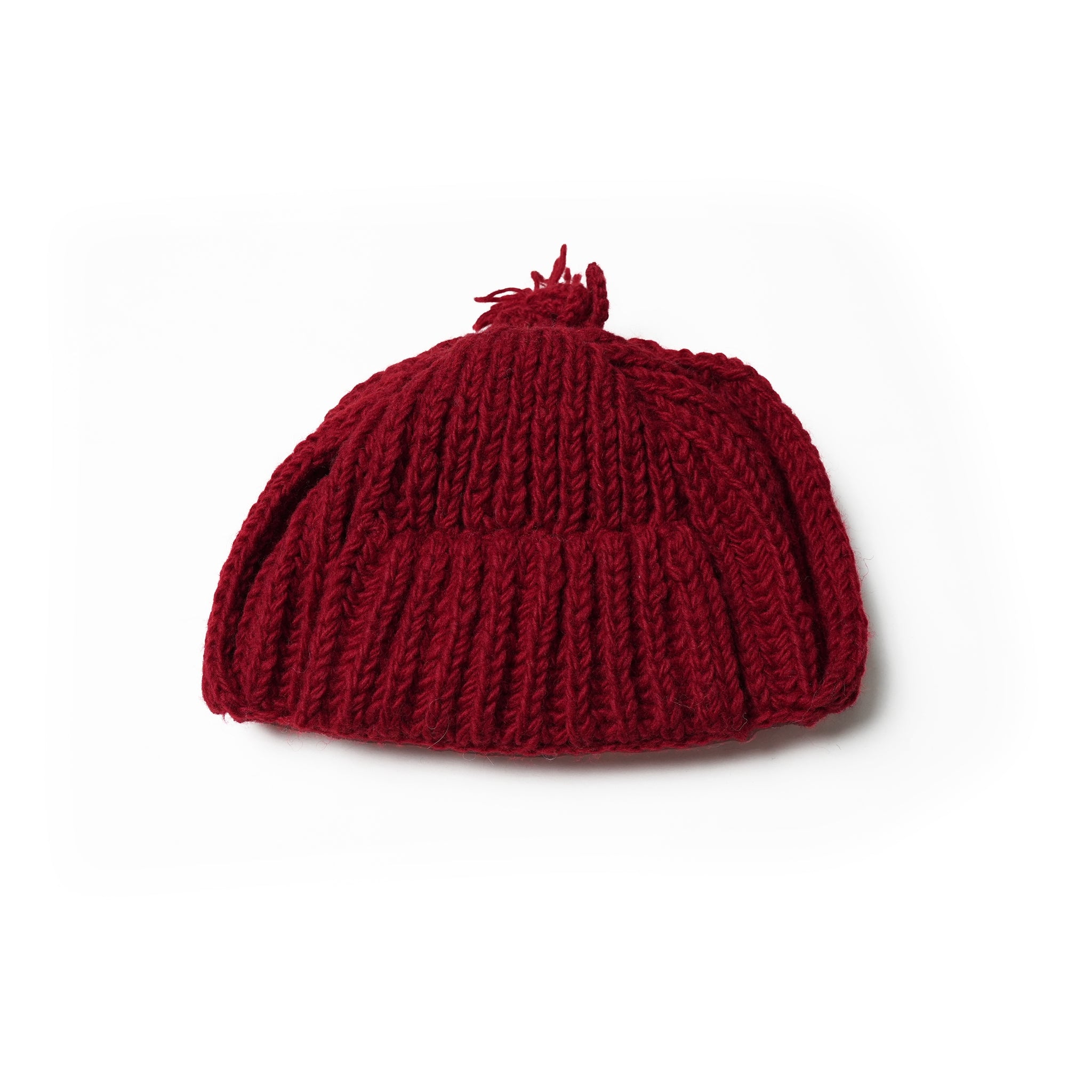 No:MIL23FAC3014 | Name:HAND KNIT FLIGHT CAP | Color:Ivory/Red/Navy【KHA:KI_カーキ】【ネコポス選択可能】