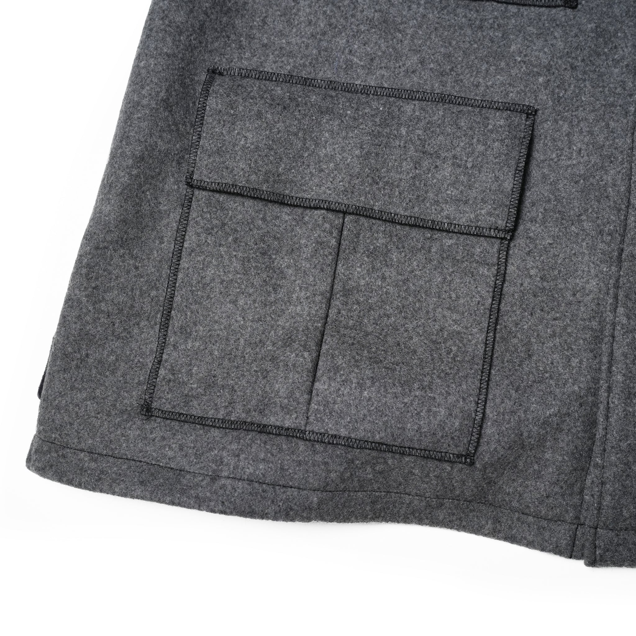 2023aw-BDU-02 | BDU 4 POCKET VEST-SOFT MELTON | Color:Gray/Black【CATTA_カッタ】