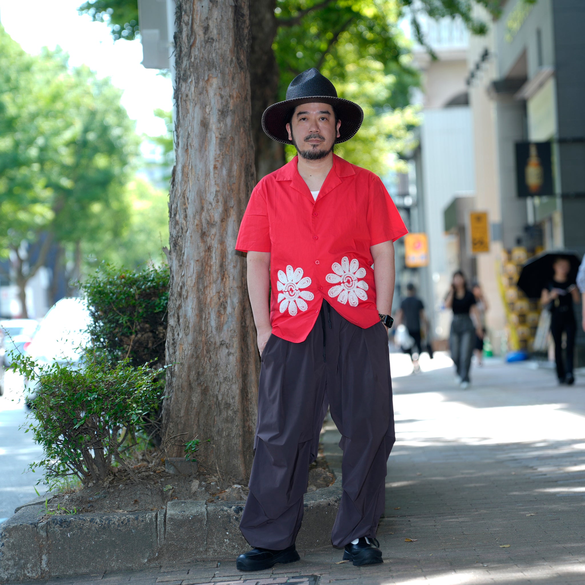 Rosario Trimmed Pockets Shirt | Color_Red | No_32SM00BLM162RED_RED【SISTER JANE_シスタージェーン】