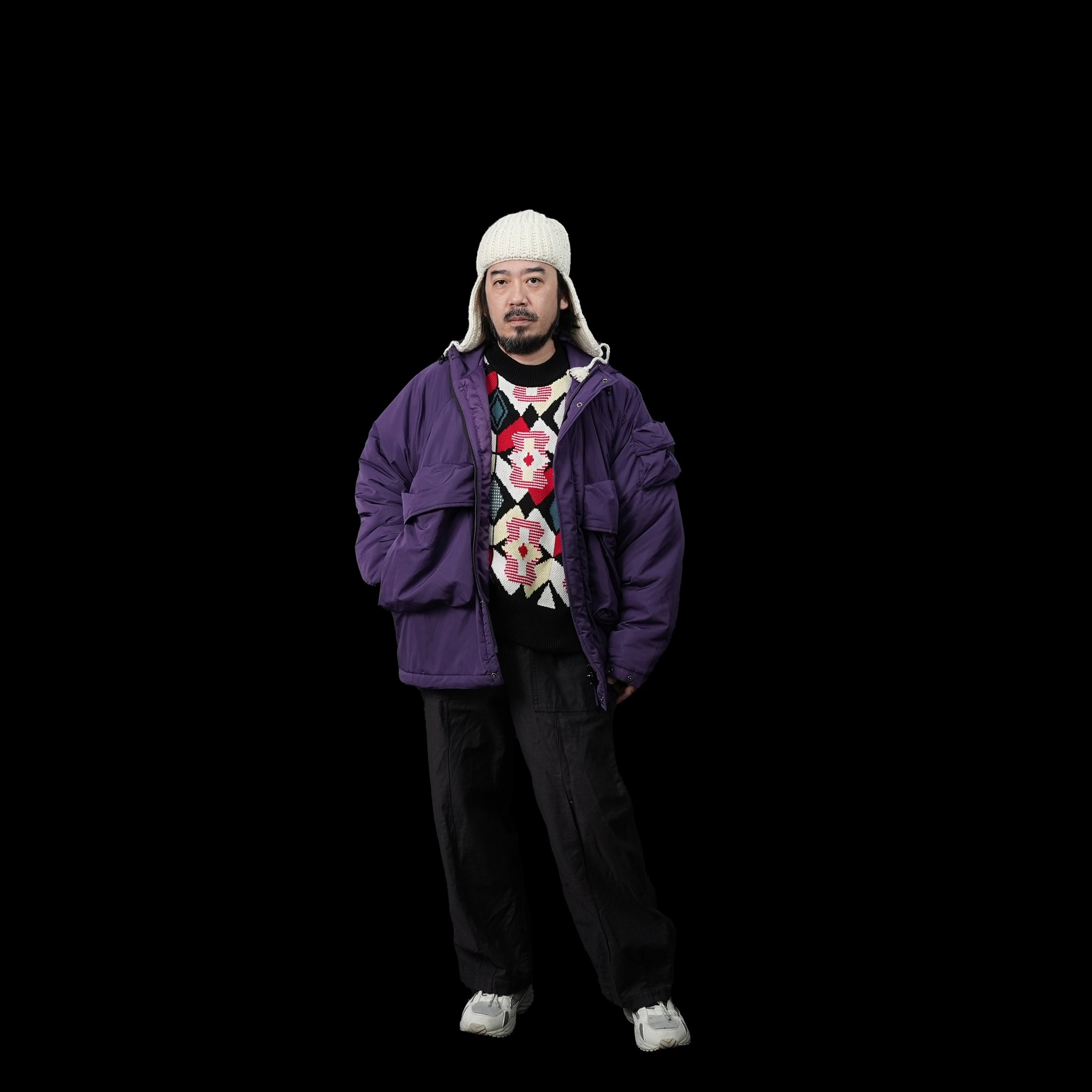 HYATT PUFF – Black / Purple | KELEN MEN