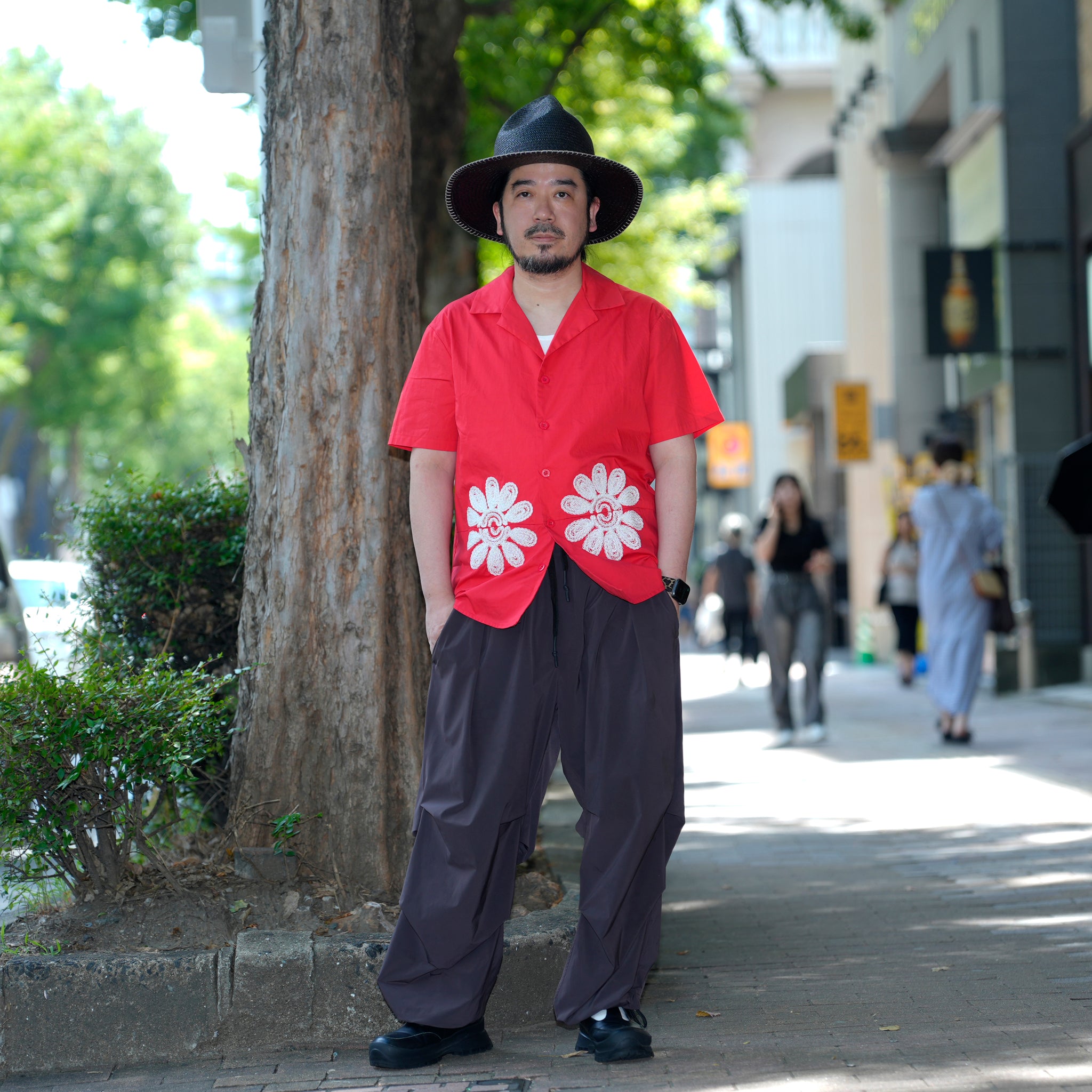 Rosario Trimmed Pockets Shirt | Color_Red | No_32SM00BLM162RED_RED【SISTER JANE_シスタージェーン】