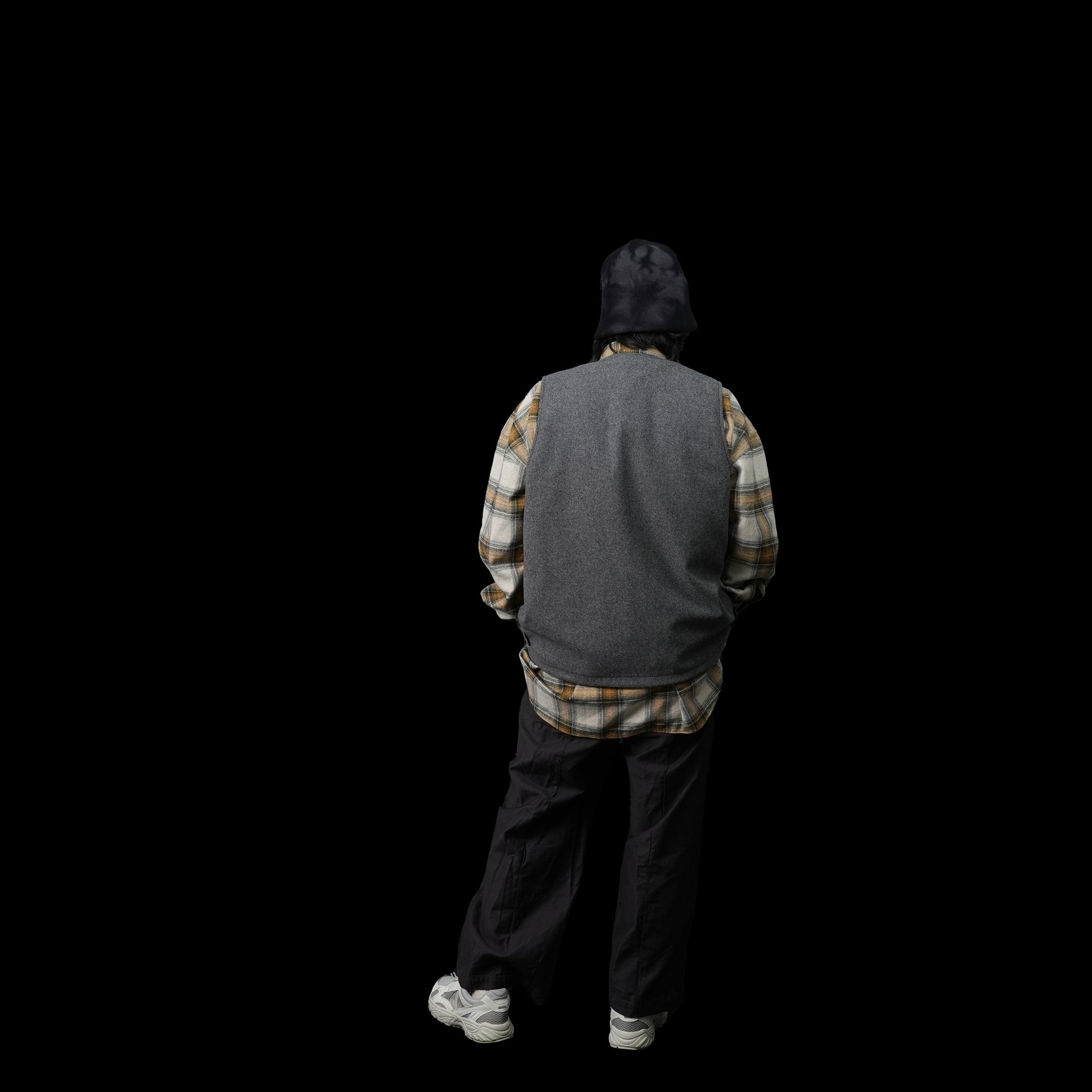 2023aw-BDU-02 | BDU 4 POCKET VEST-SOFT MELTON | Color:Gray/Black【CATTA_カッタ】