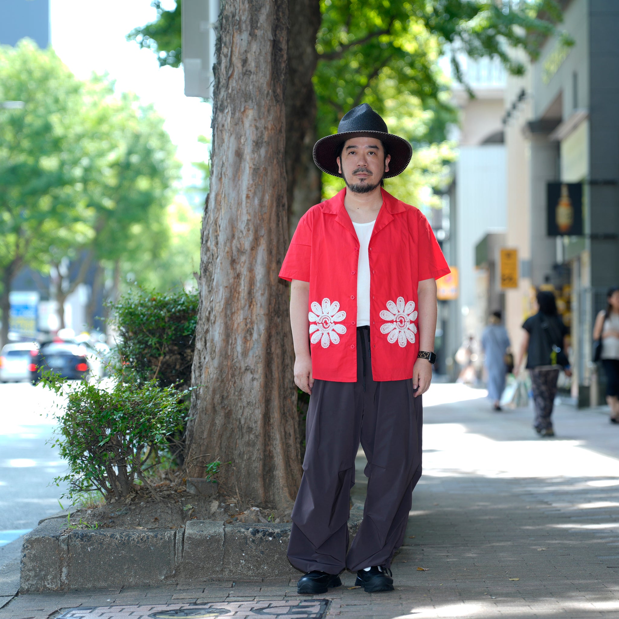 Rosario Trimmed Pockets Shirt | Color_Red | No_32SM00BLM162RED_RED【SISTER JANE_シスタージェーン】