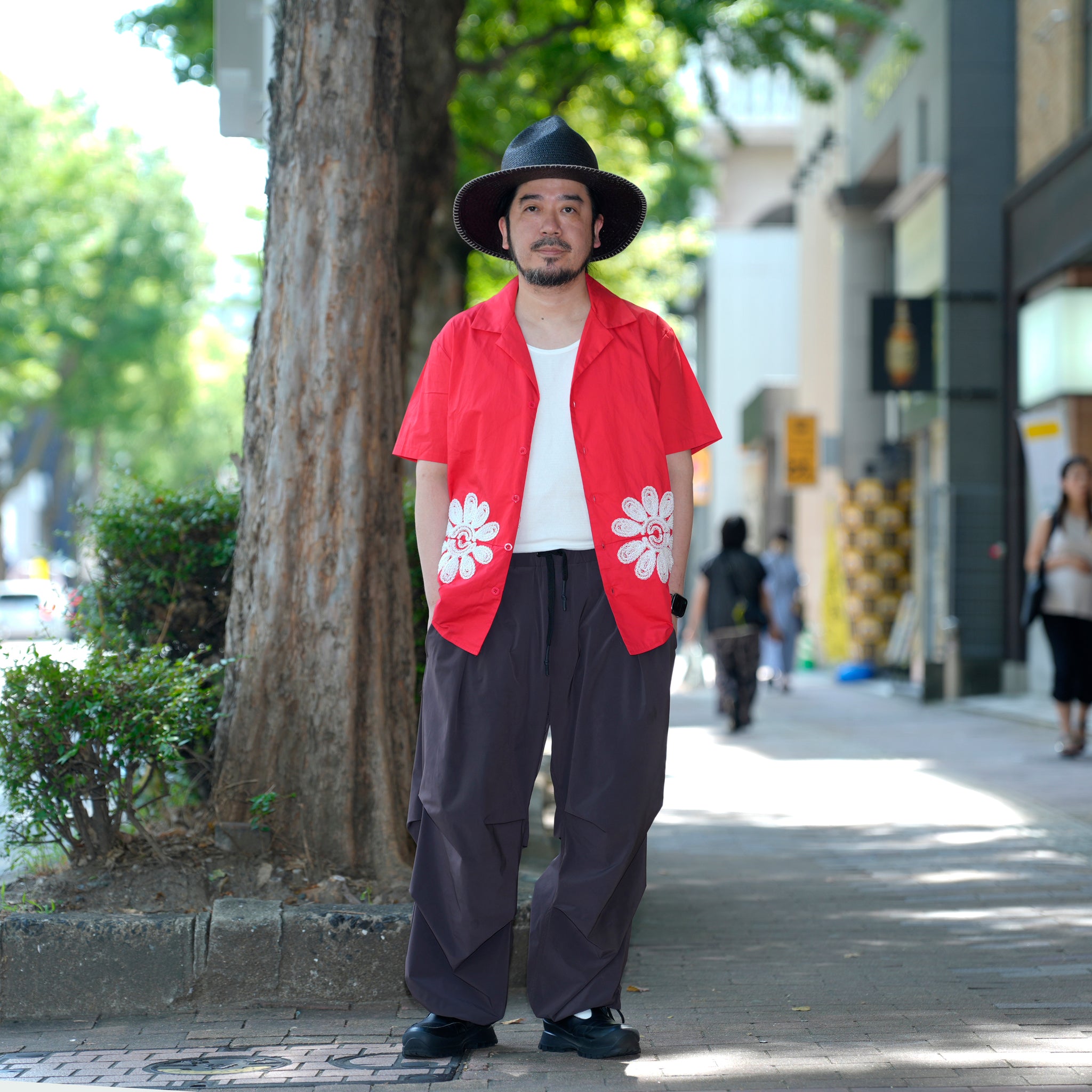 Rosario Trimmed Pockets Shirt | Color_Red | No_32SM00BLM162RED_RED【SISTER JANE_シスタージェーン】