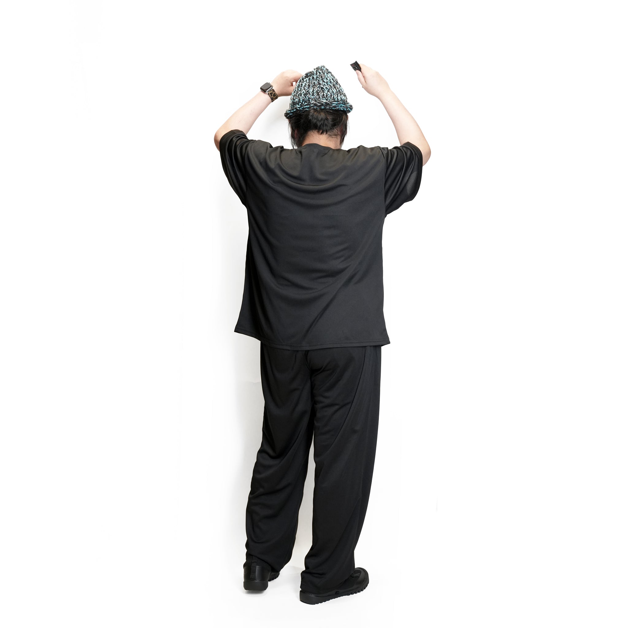 HIGH MOCK DRY TEE – Black | D-SPORT WEAR | SMOKE T ONE 【ネコポス選択可能】