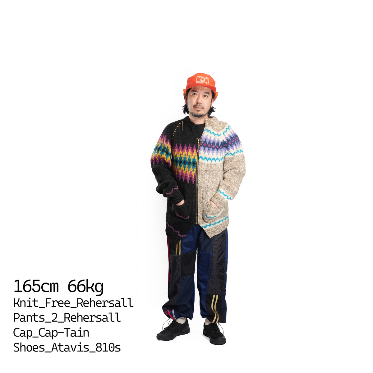 ハーフニットジップC/D_6 | Size-Free | REHERSALL