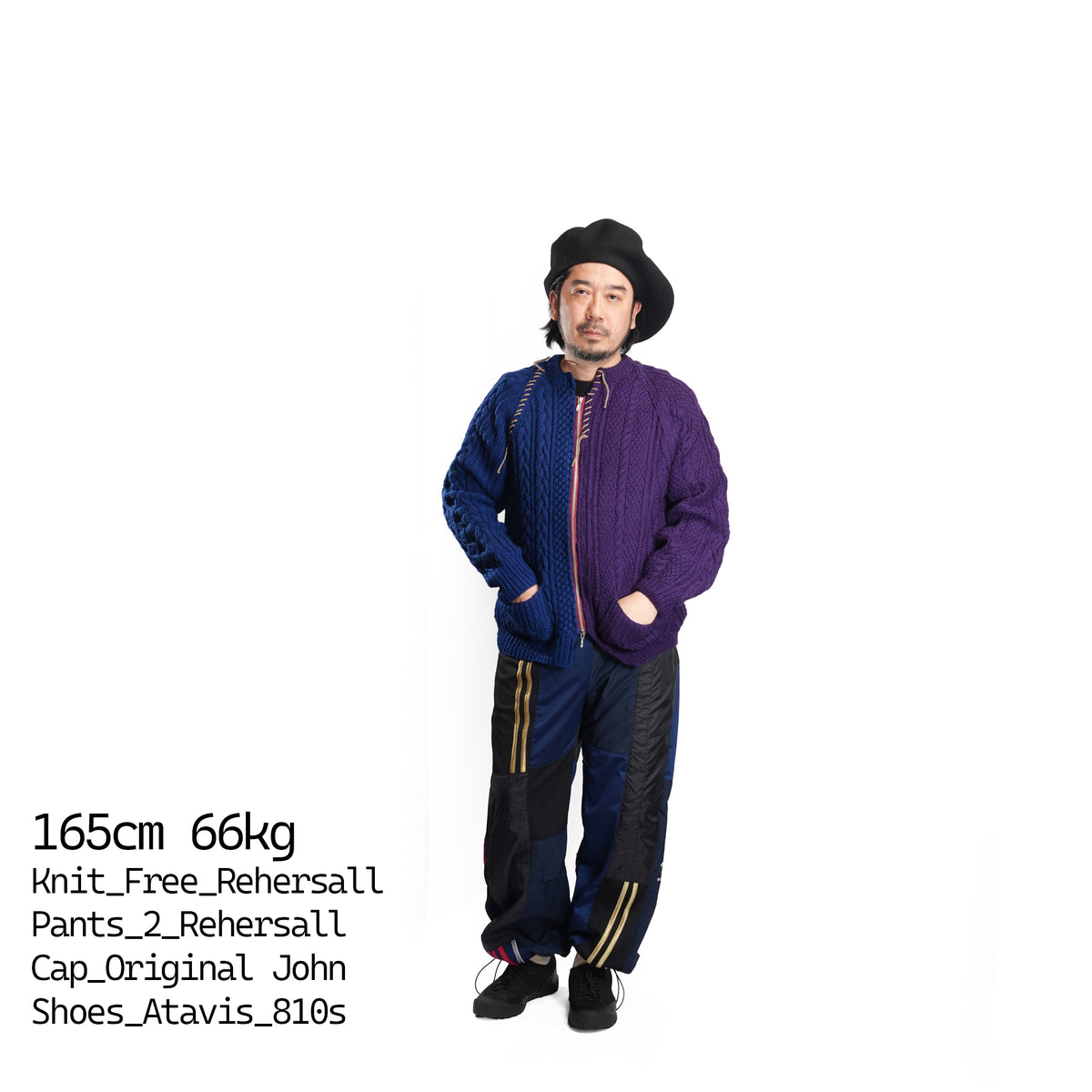 ハーフニットジップC/D_7 | Size-Free | REHERSALL