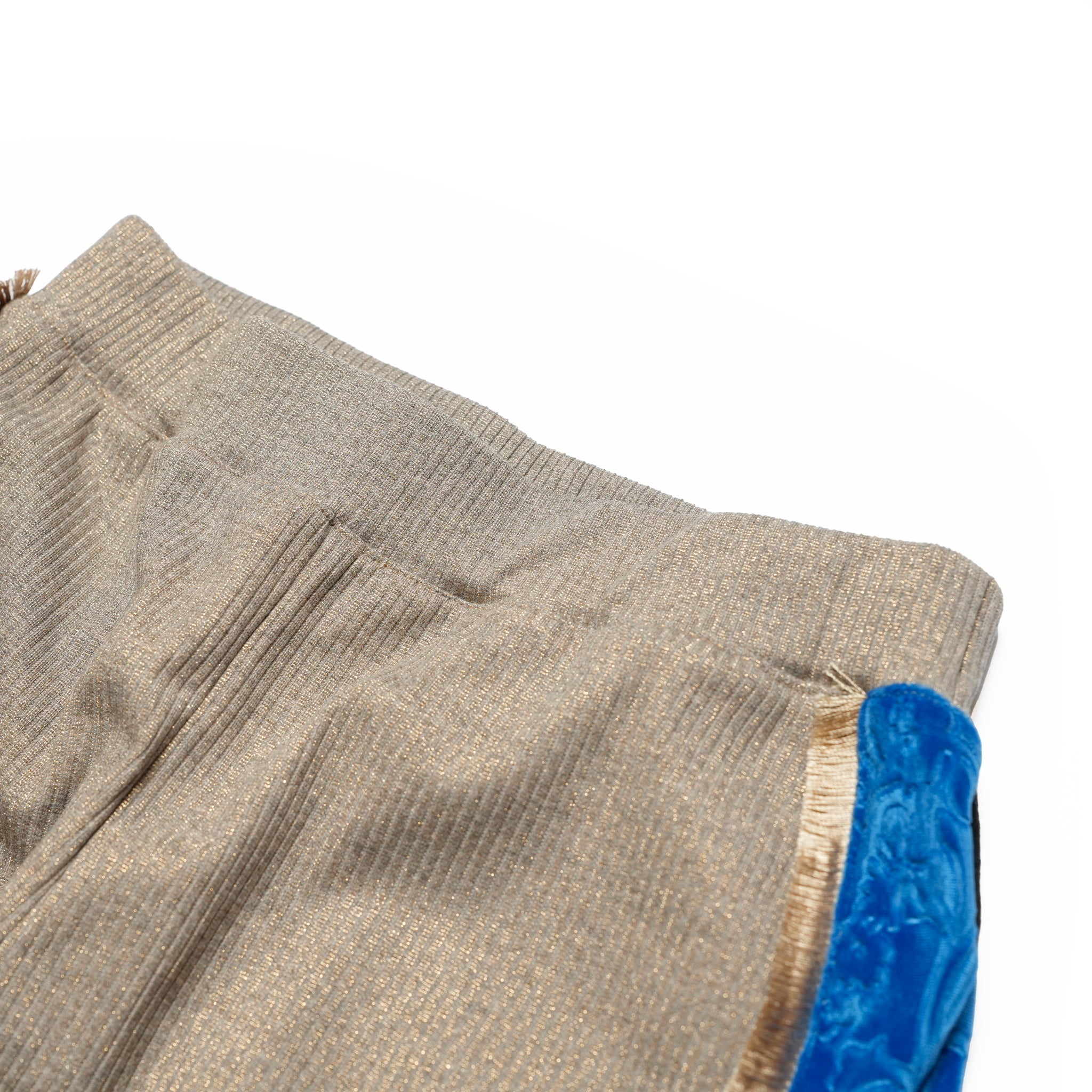 WP1103_Blue | フリンジラメパンツ | Color:Blue【REHERSALL_リハーズオール】