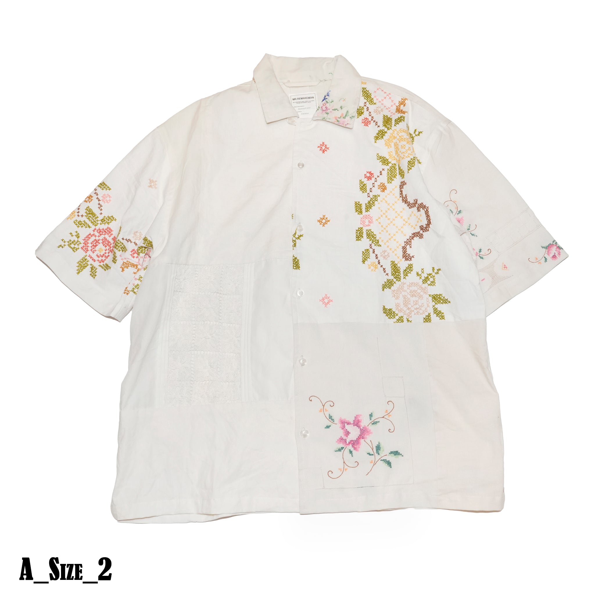 MR-2502665| Hand Emboroidery Shirt | Color:3-Type | Size:2/3【Mr. Remake Man】