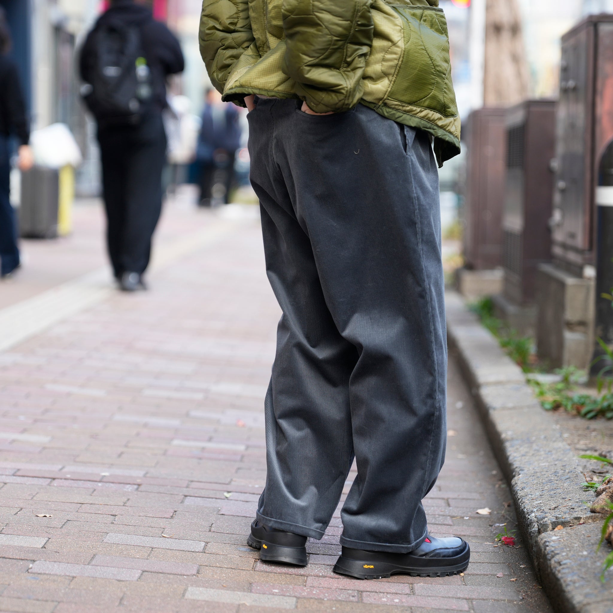 P.H. M.EASY PANTS_Wool_Corduroy | Color_Charcoal | No_PH25FW-special【POWDERHORN MOUNTAINEERING_パウダーホーンマウンテニアリング】