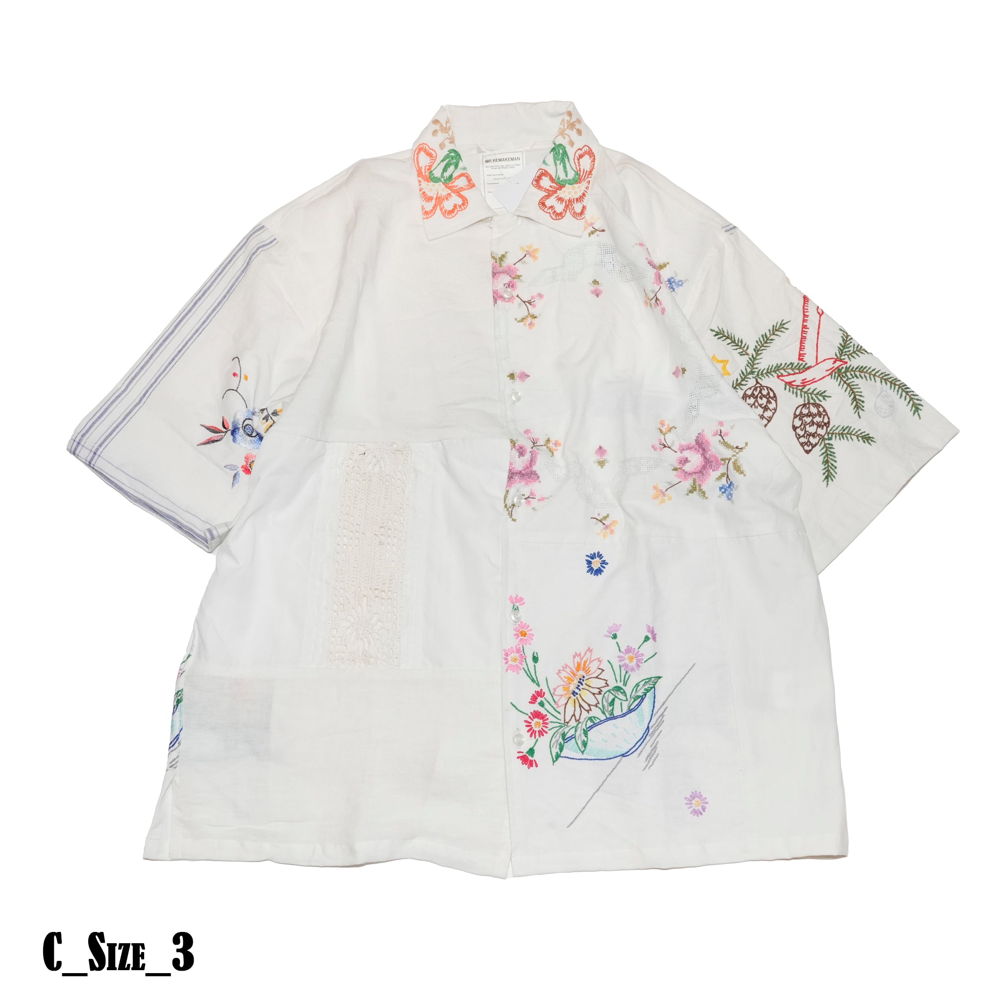 MR-2502665| Hand Emboroidery Shirt | Color:3-Type | Size:2/3【Mr. Remake Man】