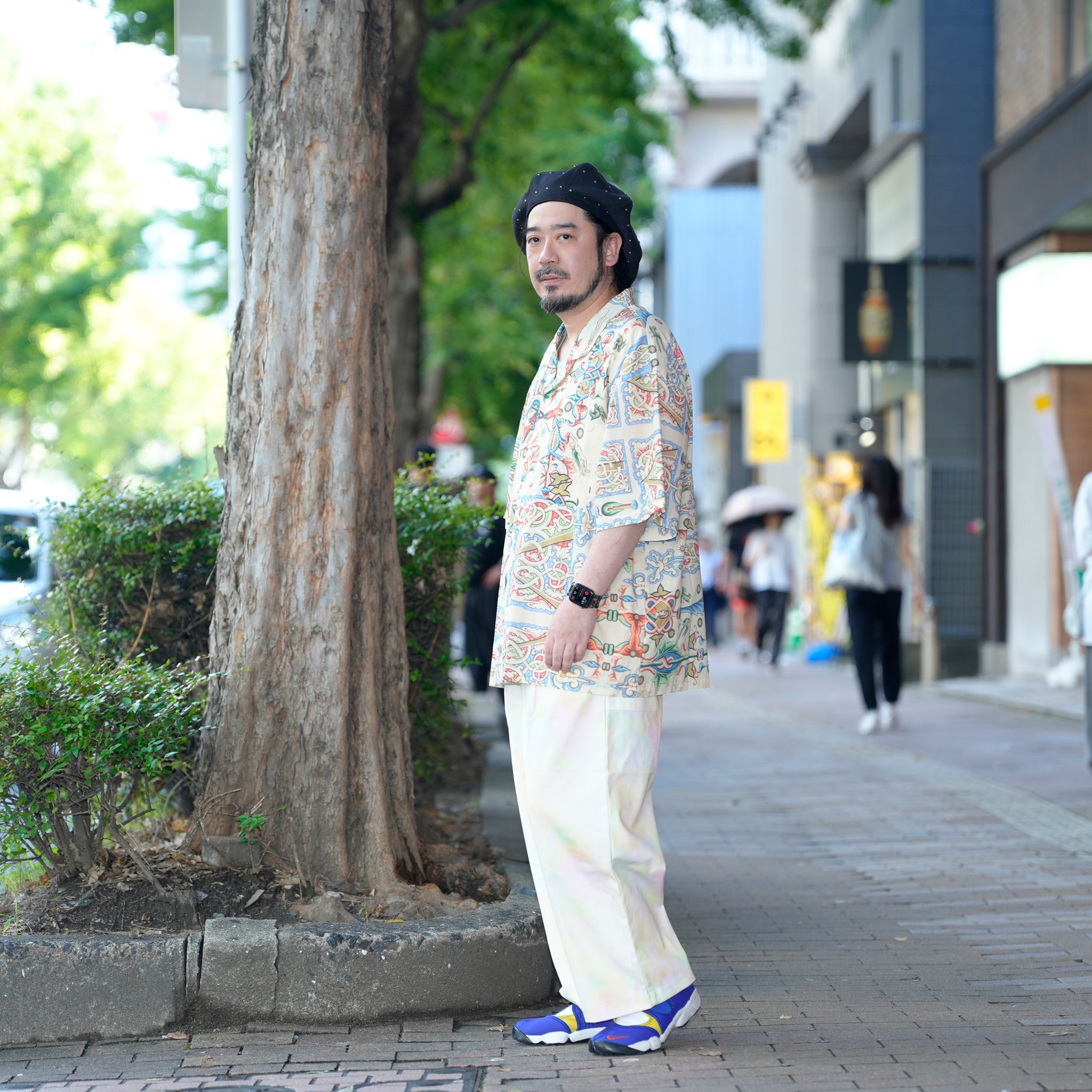 G72203_CR | 60S COTTON ART HAWAIIAN SHIRTS-CR | Color:Cream【GORT_ゴート】