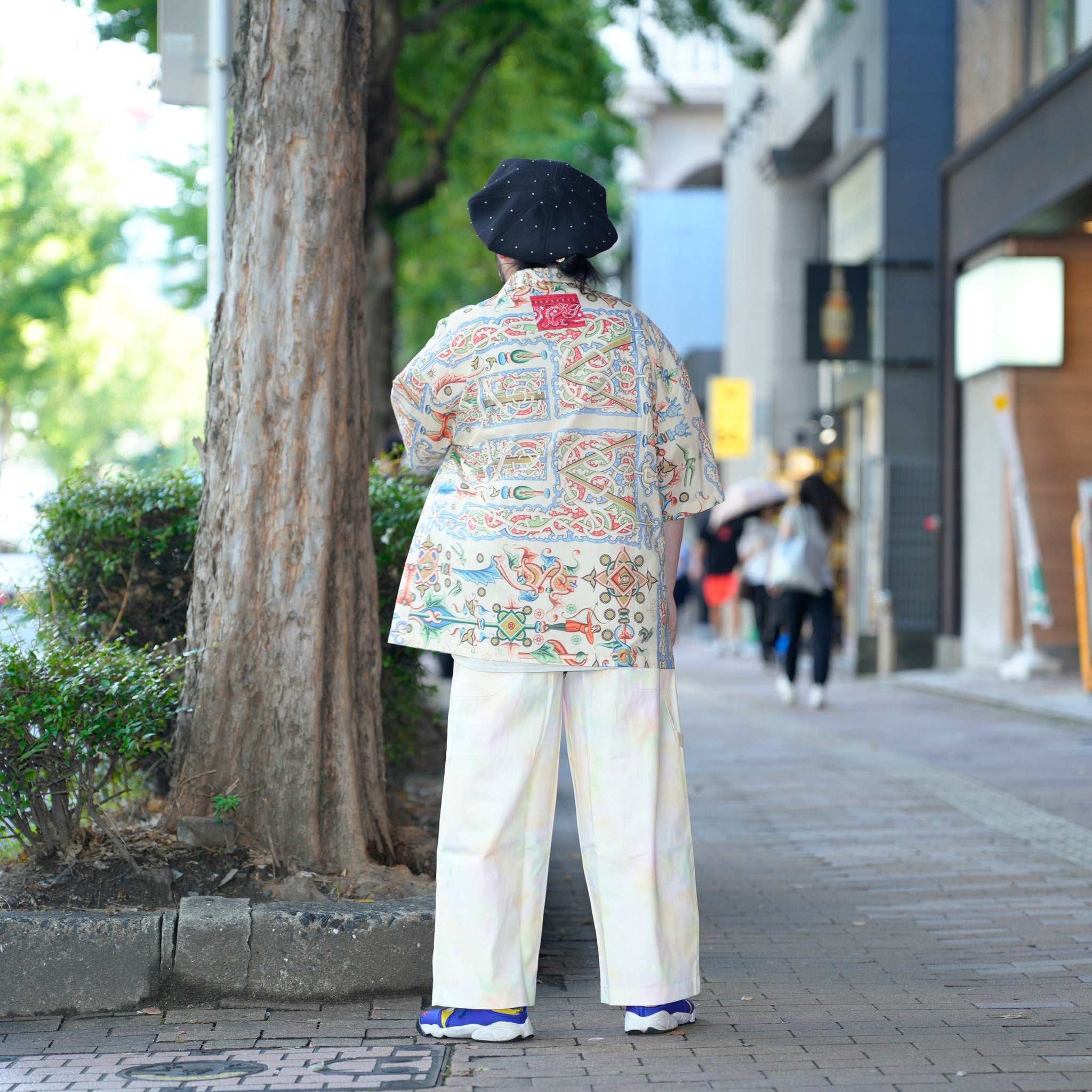 G71301_MT.PST | FLOWER WIDE WORK PANTS-MT.PST | Color:Tye Dye【GORT_ゴート】