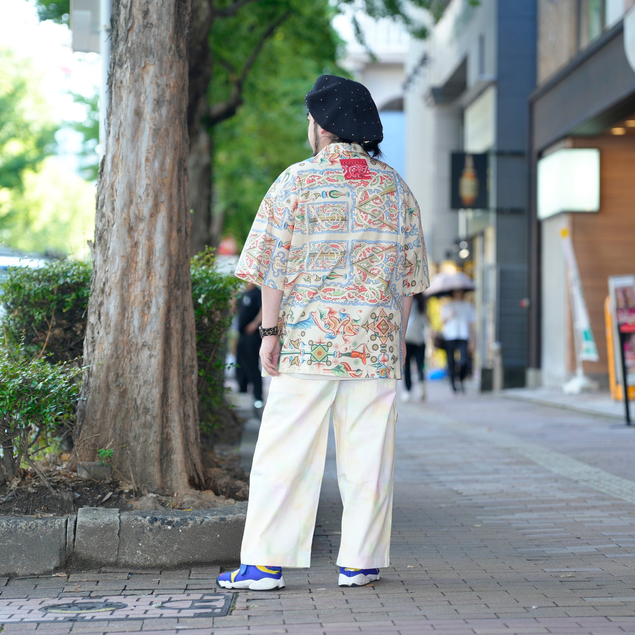 G71301_MT.PST | FLOWER WIDE WORK PANTS-MT.PST | Color:Tye Dye【GORT_ゴート】【archive】