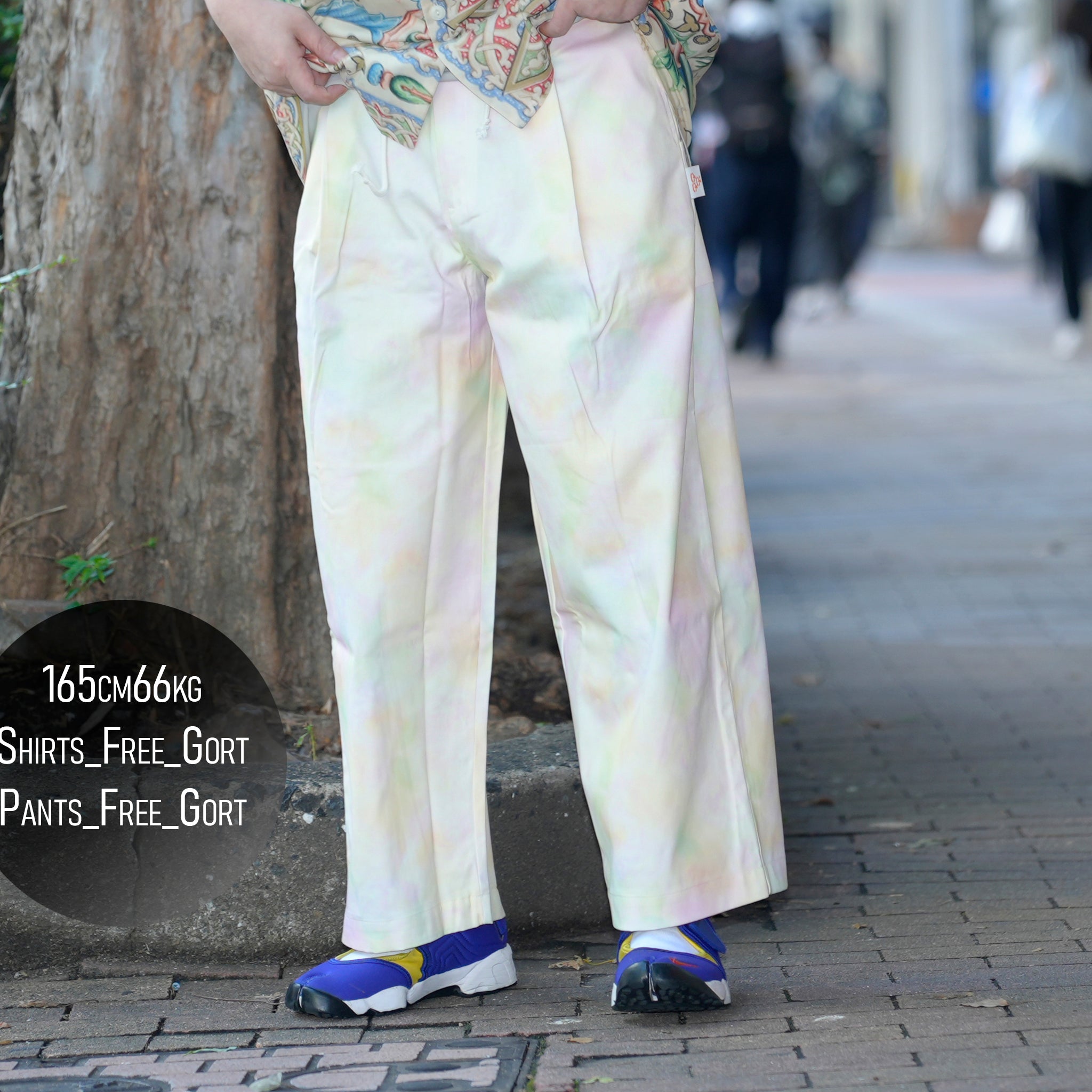 G71301_MT.PST | FLOWER WIDE WORK PANTS-MT.PST | Color:Tye Dye【GORT_ゴート】【archive】