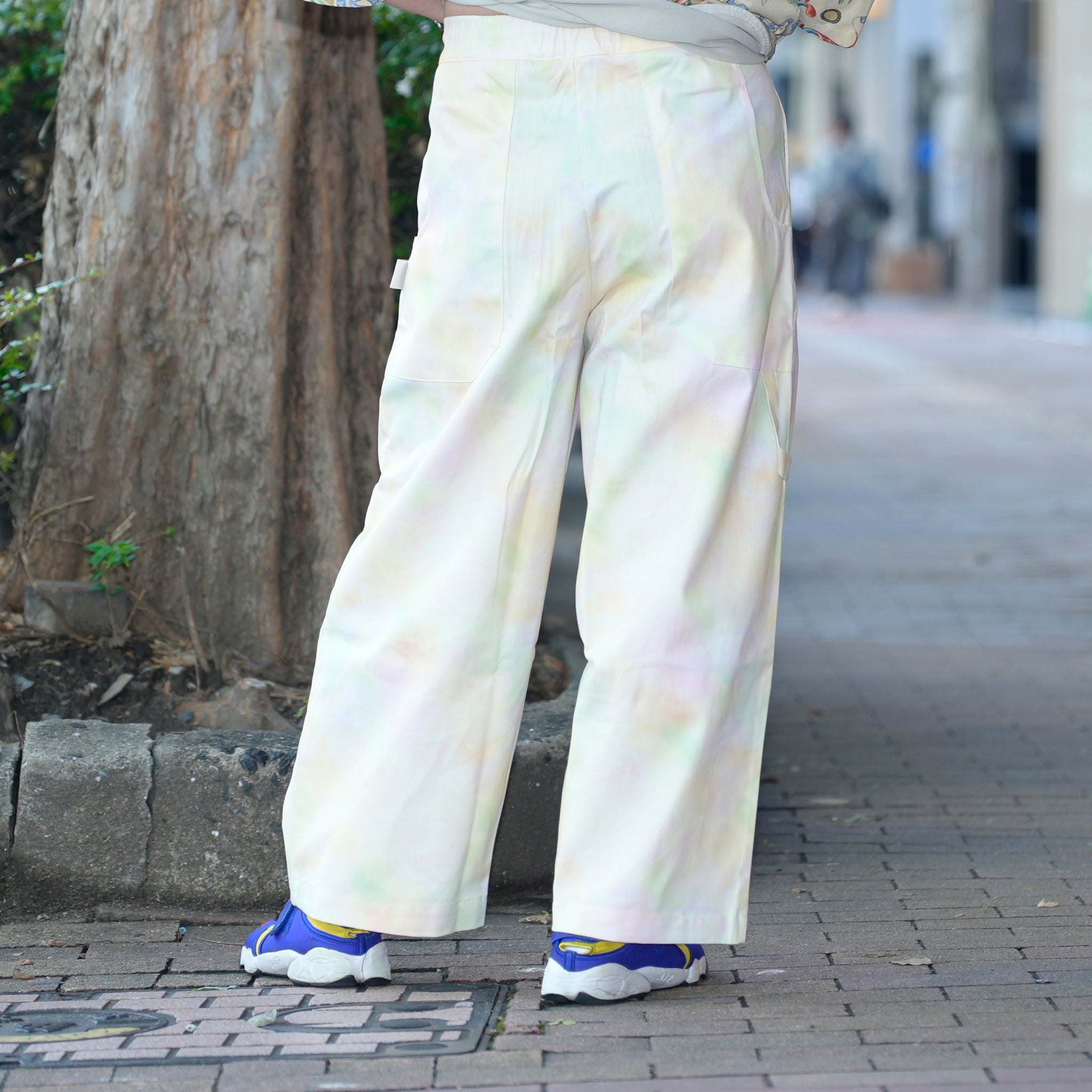 G71301_MT.PST | FLOWER WIDE WORK PANTS-MT.PST | Color:Tye Dye【GORT_ゴート】