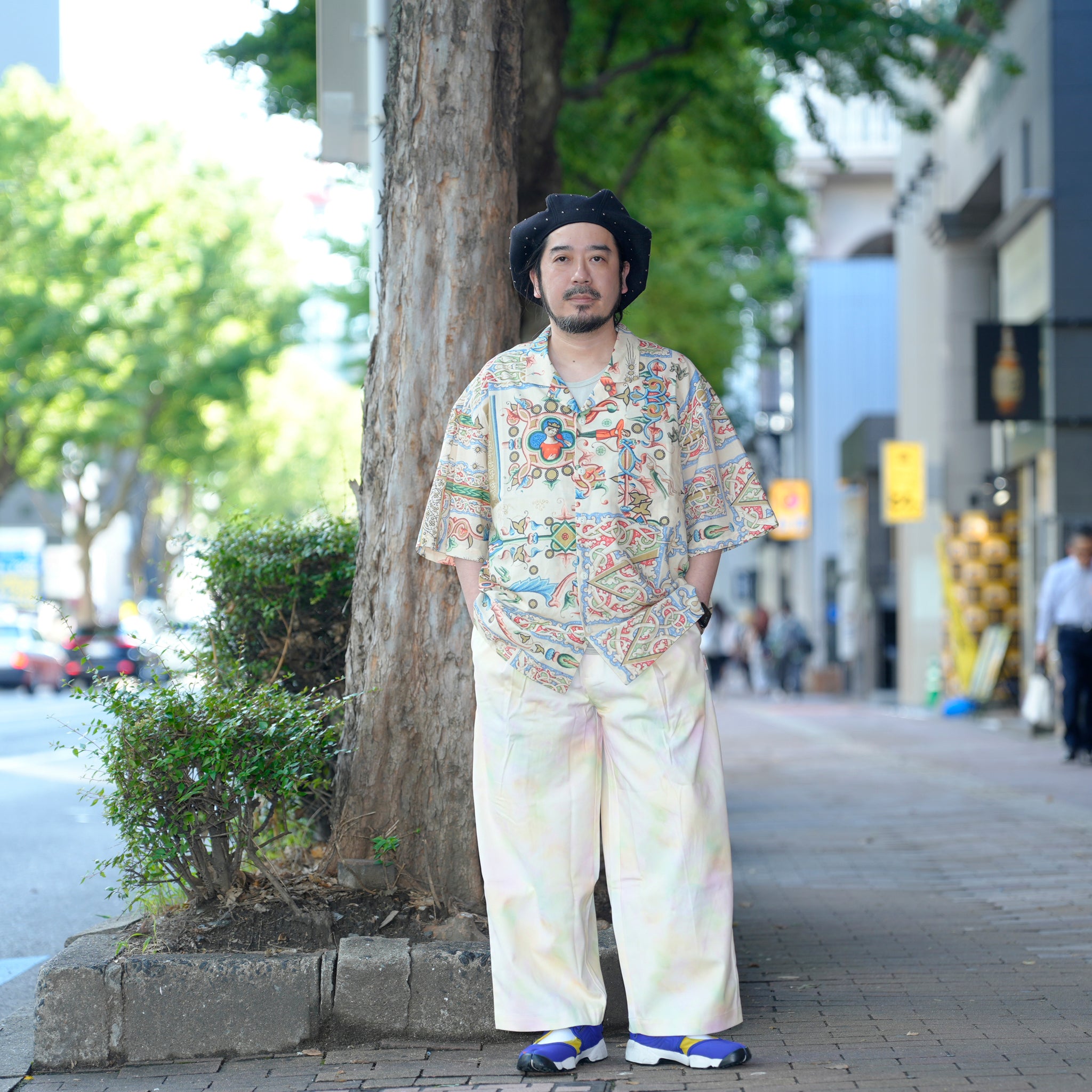 G72203_CR | 60S COTTON ART HAWAIIAN SHIRTS-CR | Color:Cream【GORT_ゴート】