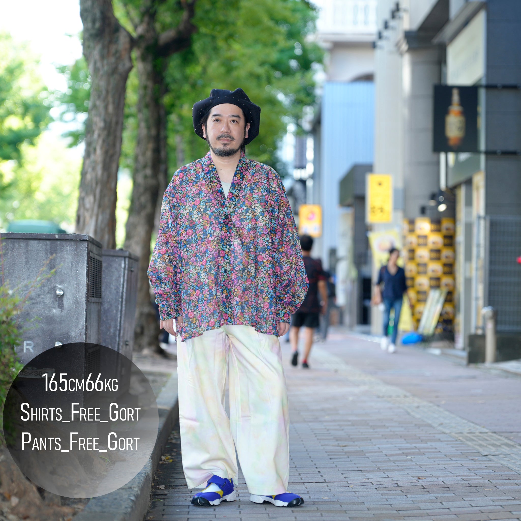 G71201_MT.PK | FLOWER SHEER NO COLLAR SHIRT-MT.PK | Color:Pink【GORT_ゴート】