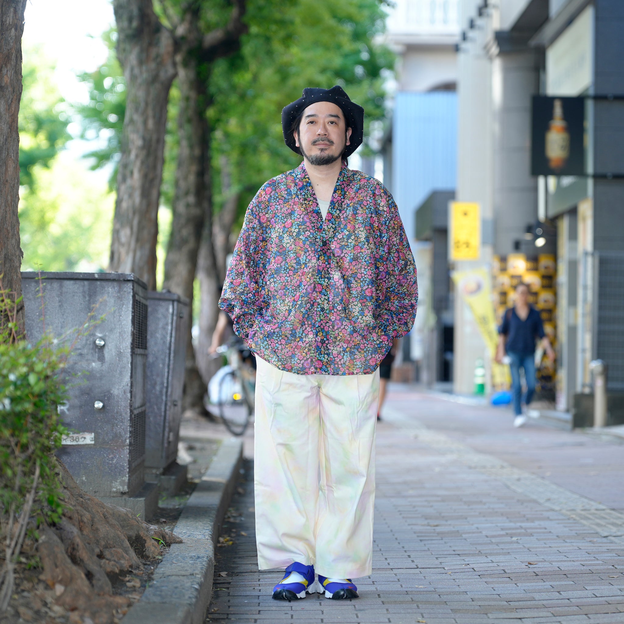 G71201_MT.PK | FLOWER SHEER NO COLLAR SHIRT-MT.PK | Color:Pink【GORT_ゴート】