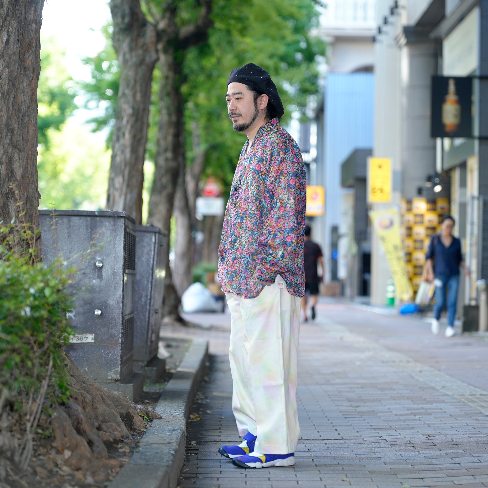 G71201_MT.PK | FLOWER SHEER NO COLLAR SHIRT-MT.PK | Color:Pink【GORT_ゴート】