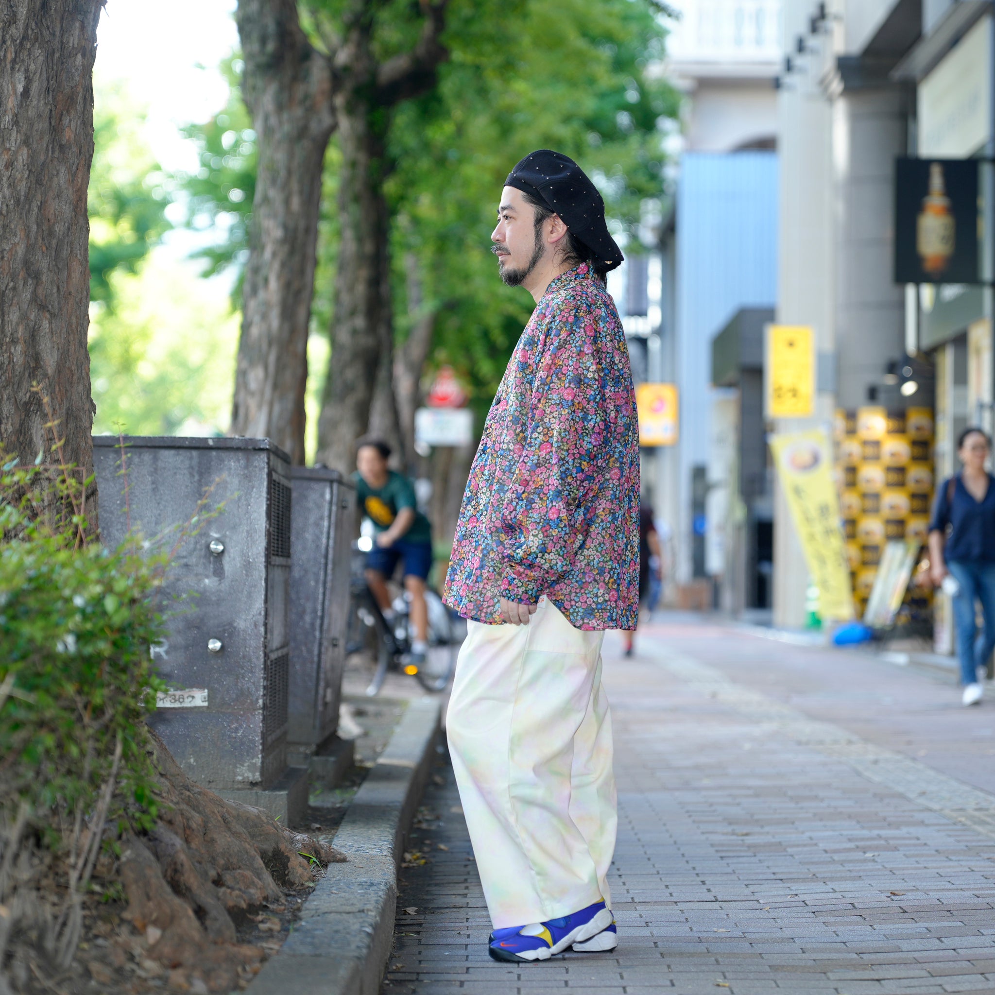 G71201_MT.PK | FLOWER SHEER NO COLLAR SHIRT-MT.PK | Color:Pink【GORT_ゴート】