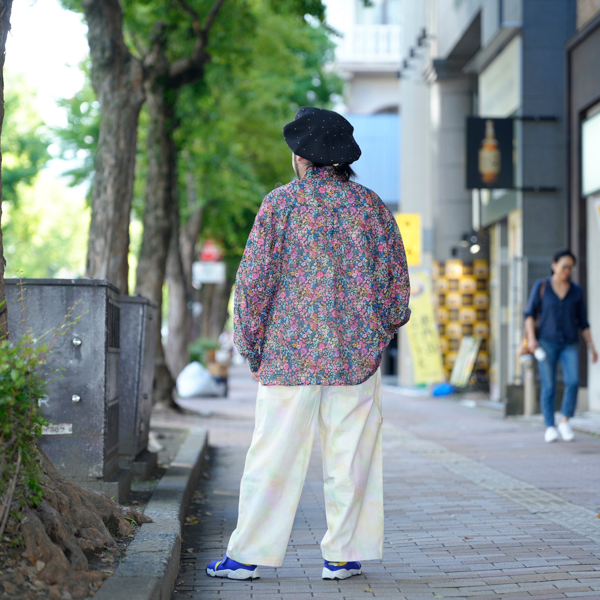 G71201_MT.PK | FLOWER SHEER NO COLLAR SHIRT-MT.PK | Color:Pink【GORT_ゴート】
