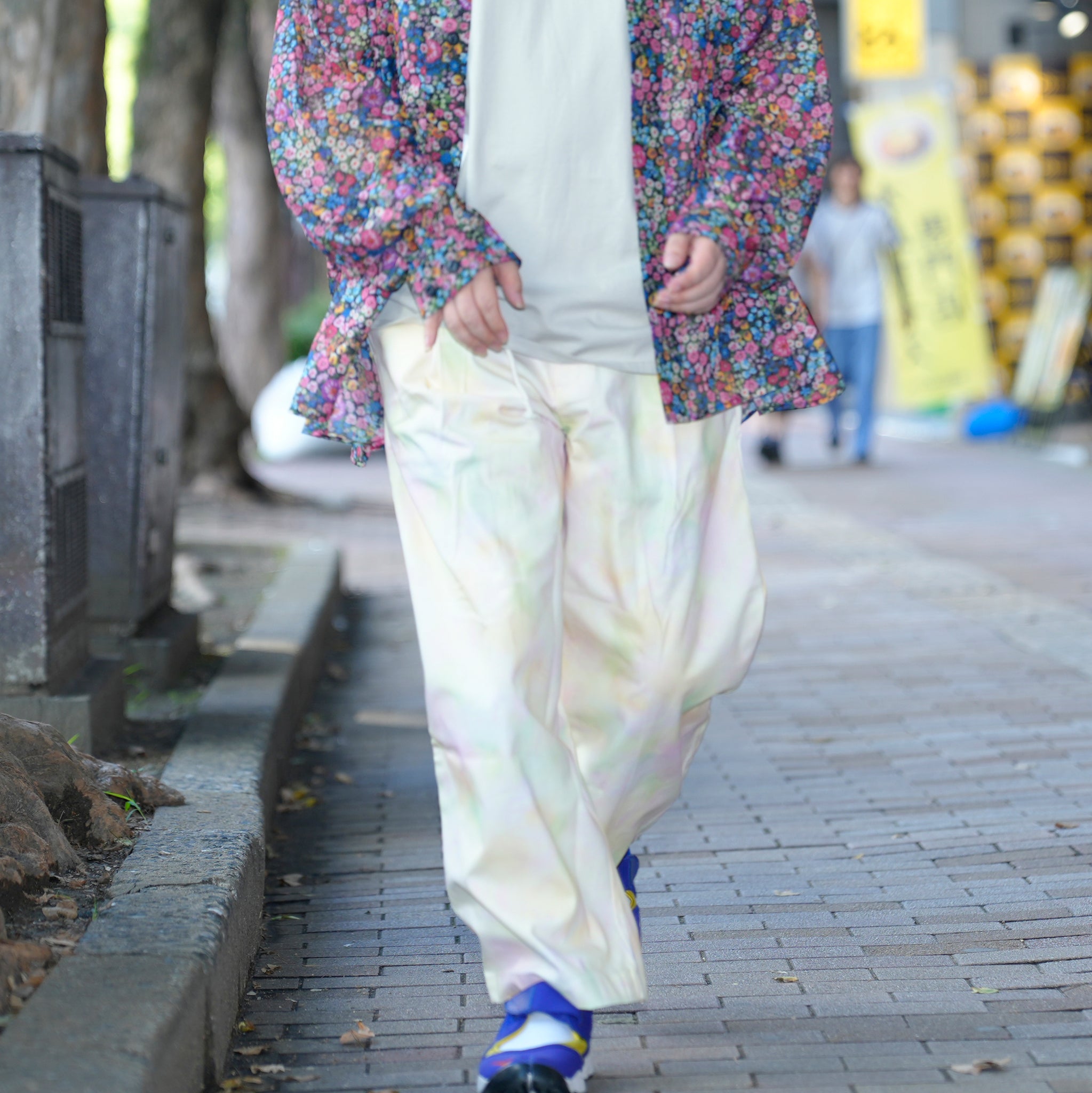G71201_MT.PK | FLOWER SHEER NO COLLAR SHIRT-MT.PK | Color:Pink【GORT_ゴート】
