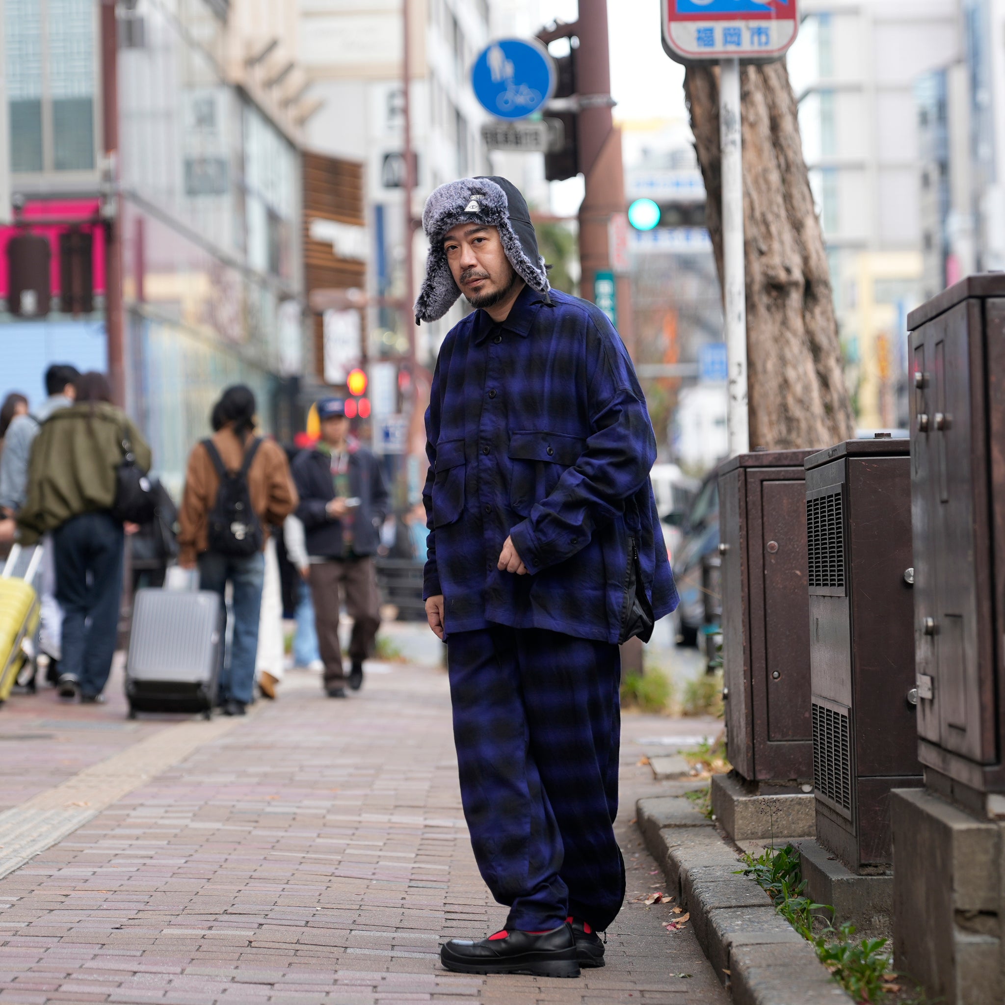 VG-SH-271 | BATTLECHECK OVERDRIVE SHIRTS | Blue【VIRGOwearworks_ヴァルゴウェアワークス】