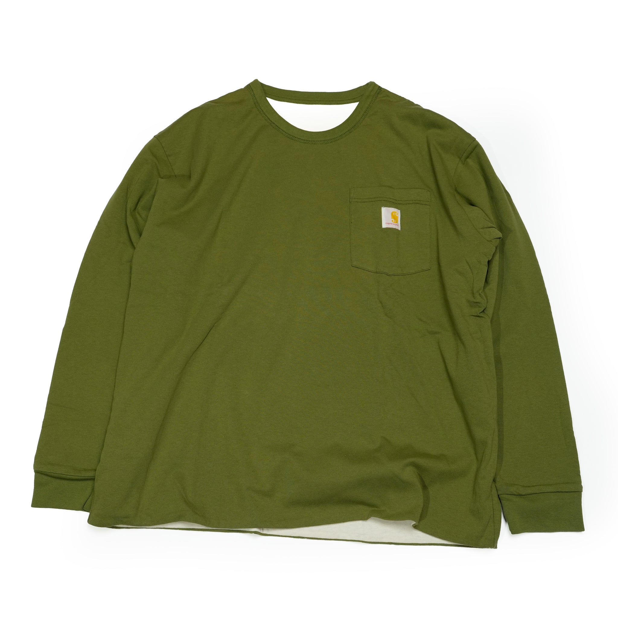 Chamhert-LS | Reversible Long Sleeve- Tshirt | Color:Orange / Olive 【IMPRESTORE_インプレストア】