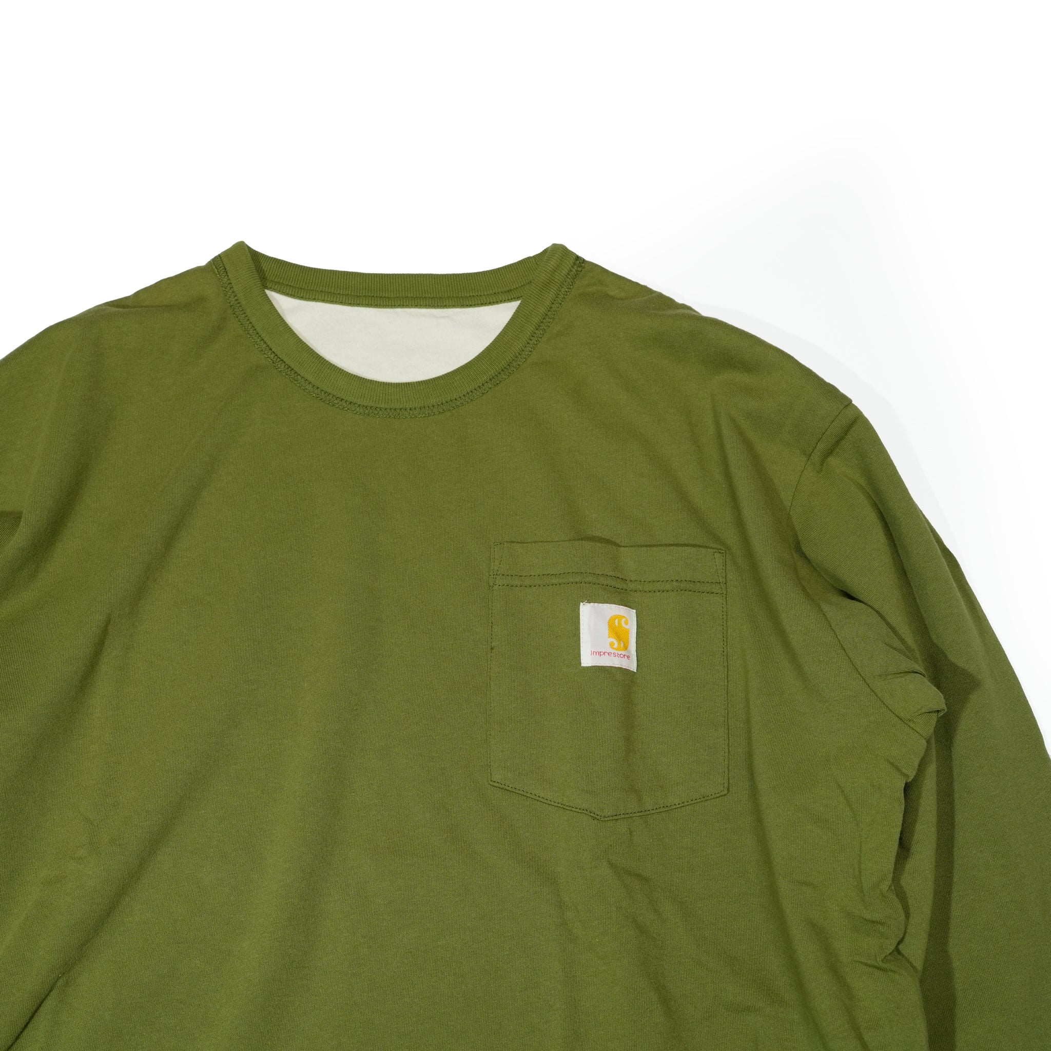 Chamhert-LS | Reversible Long Sleeve- Tshirt | Color:Orange / Olive 【IMPRESTORE_インプレストア】