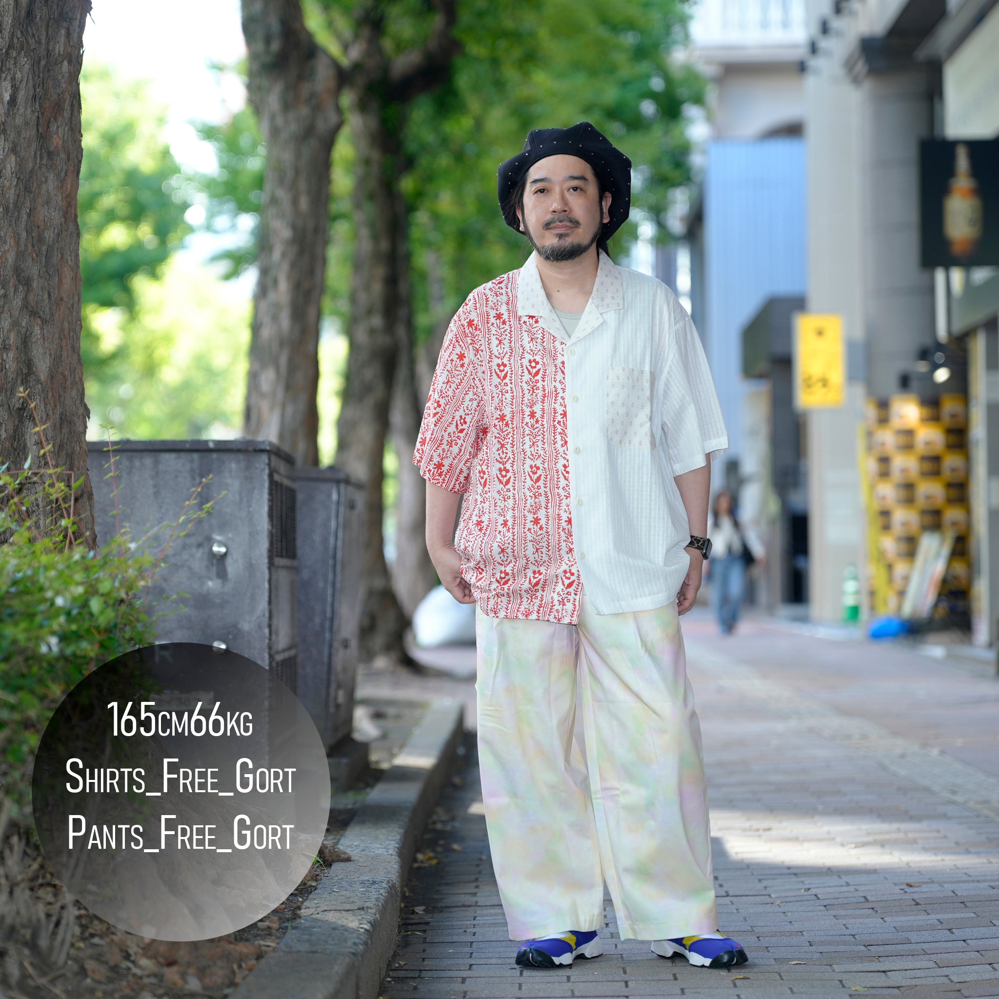 G72202_RD.WH | PATCHWORK HAWAIIAN SHIRT-RD.WH | Color:Red_White【GORT_ゴート】