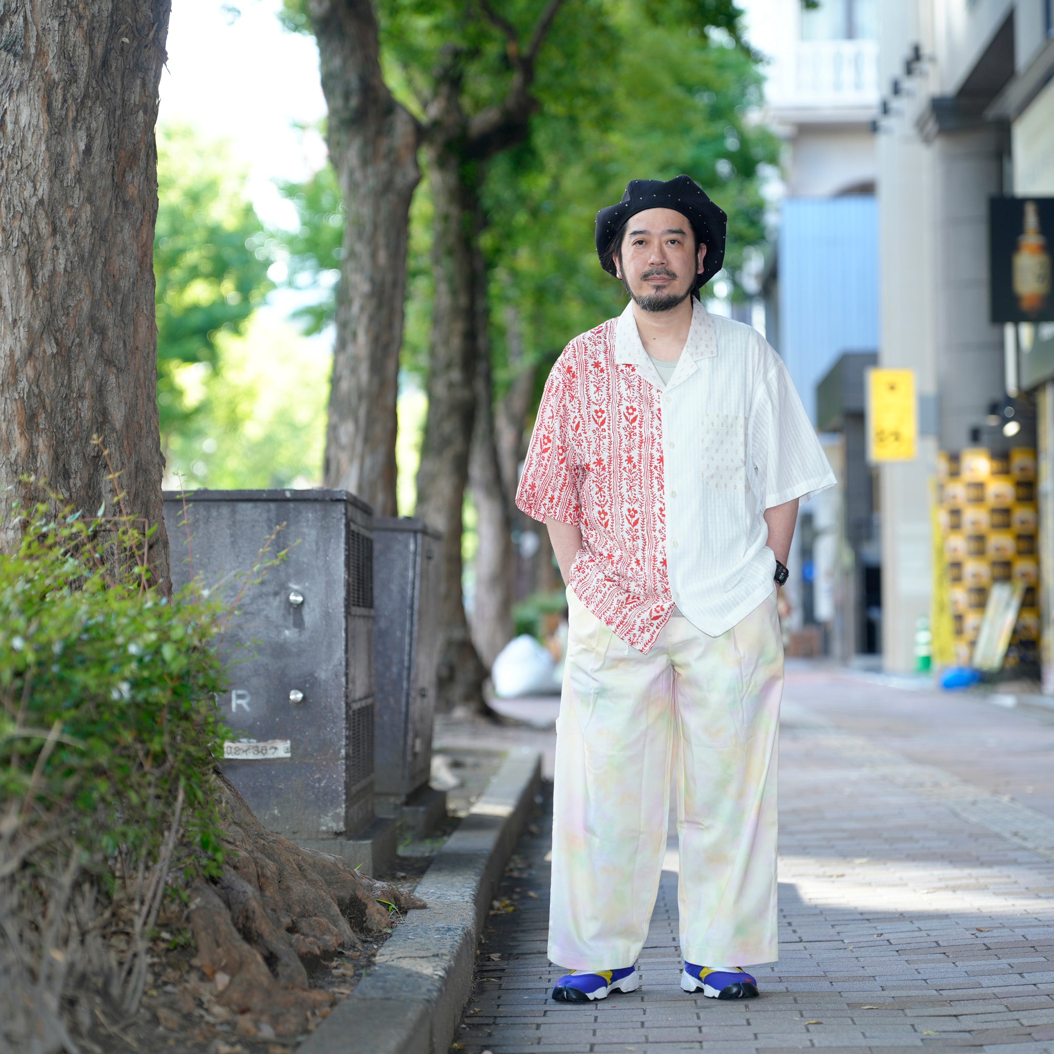G72202_RD.WH | PATCHWORK HAWAIIAN SHIRT-RD.WH | Color:Red_White【GORT_ゴート】