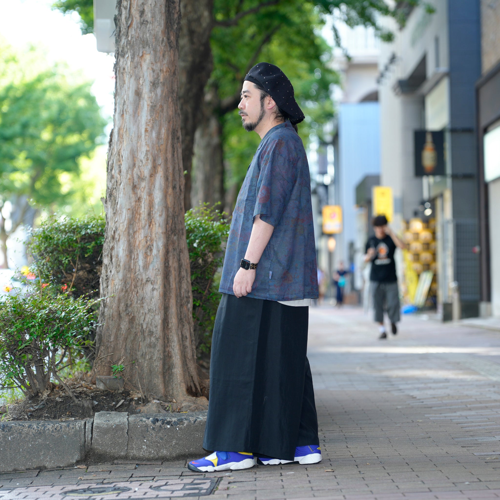 G72203_NV | 80S COTTON FLOWER HAWAIIAN SHIRTS-NV | Color:Navy【GORT_ゴート】