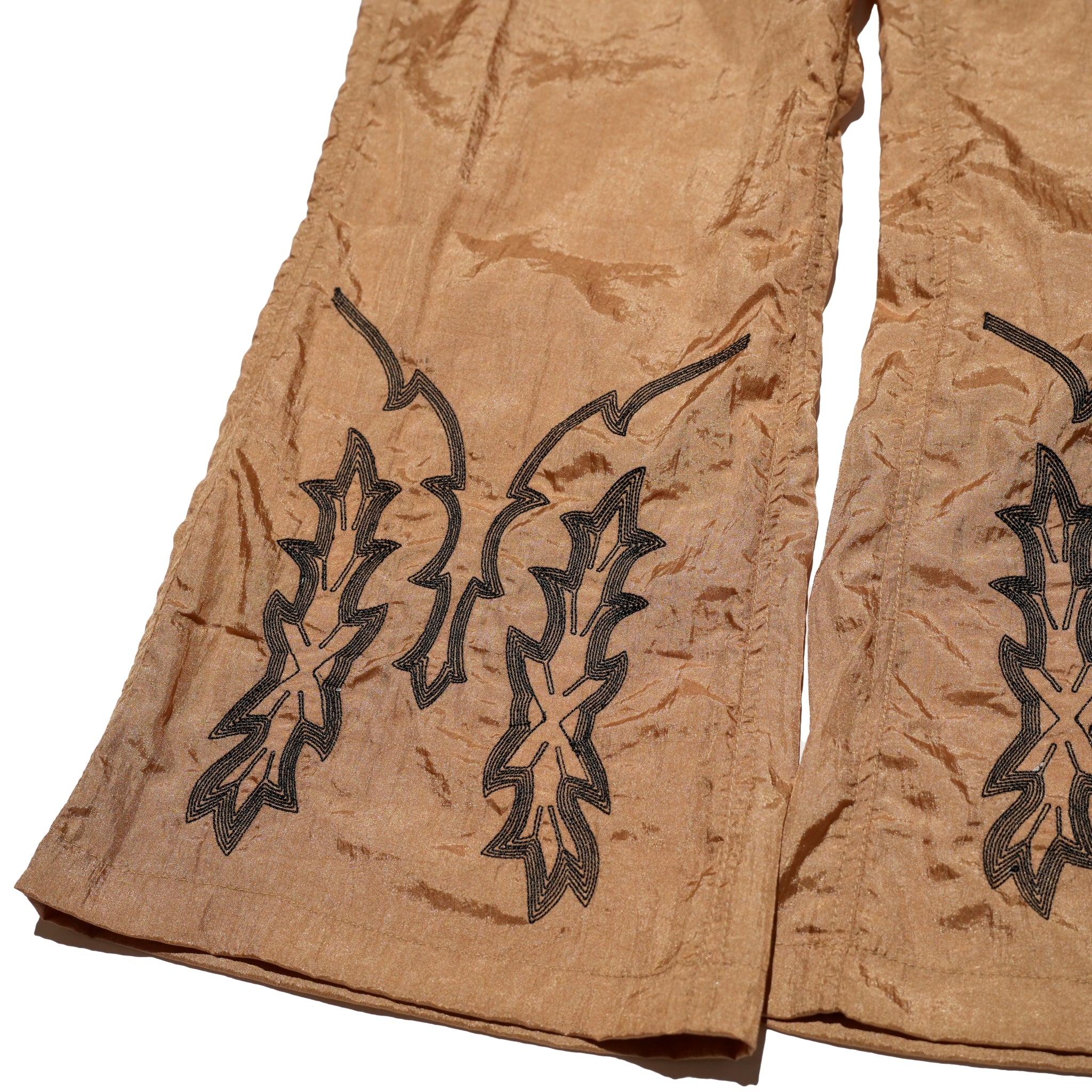 OK241-501_BRW | Nylon Embroidery Pants | Color:Brown【OK_オーケー】