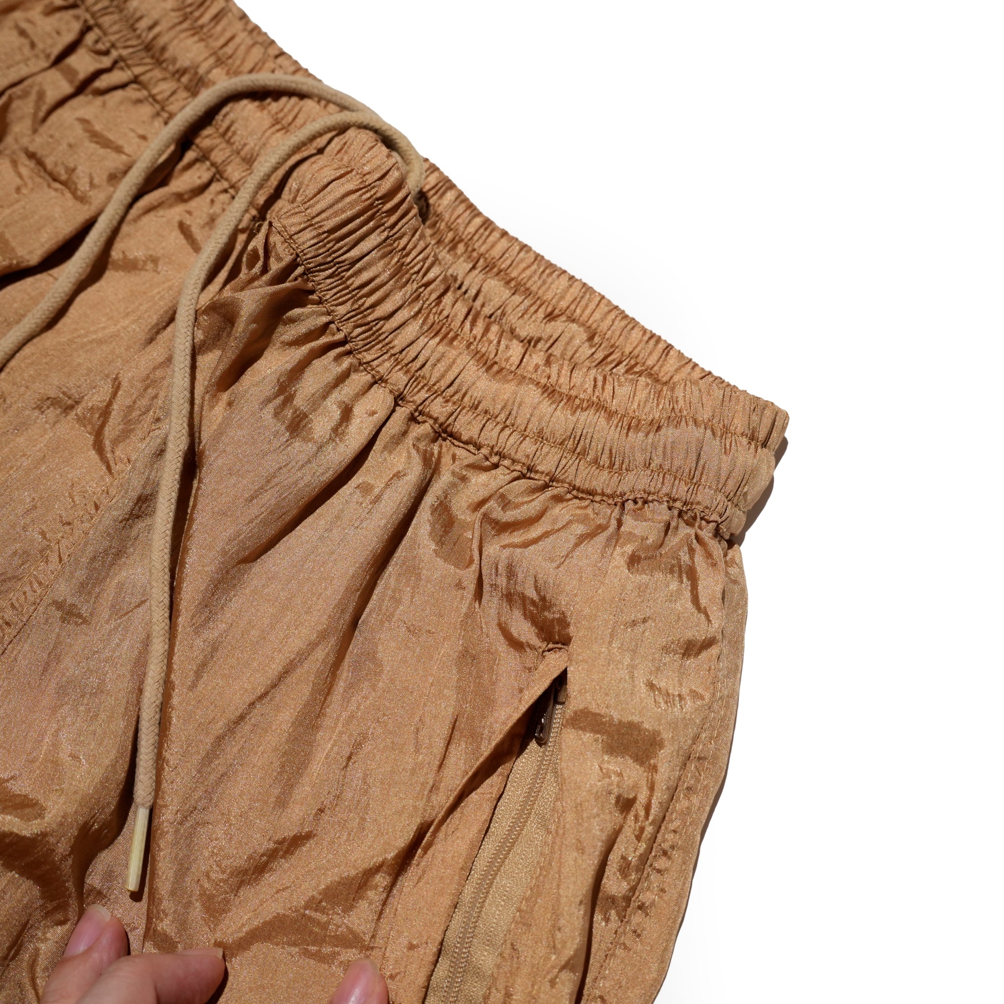 OK241-501_BRW | Nylon Embroidery Pants | Color:Brown【OK_オーケー】