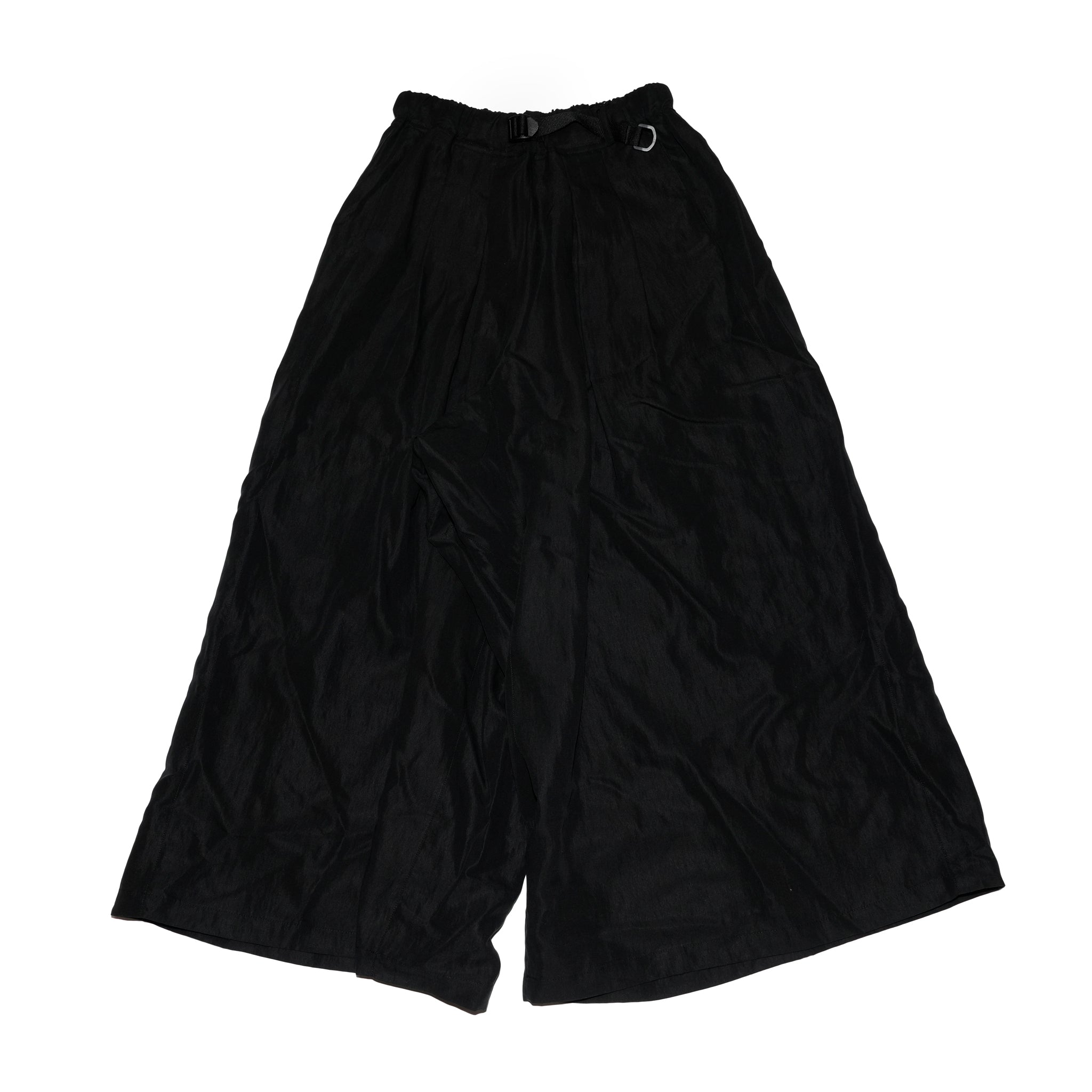 G72303_BK | NYLON WIDE LEG PANTS-BK | Color:Black【GORT_ゴート】