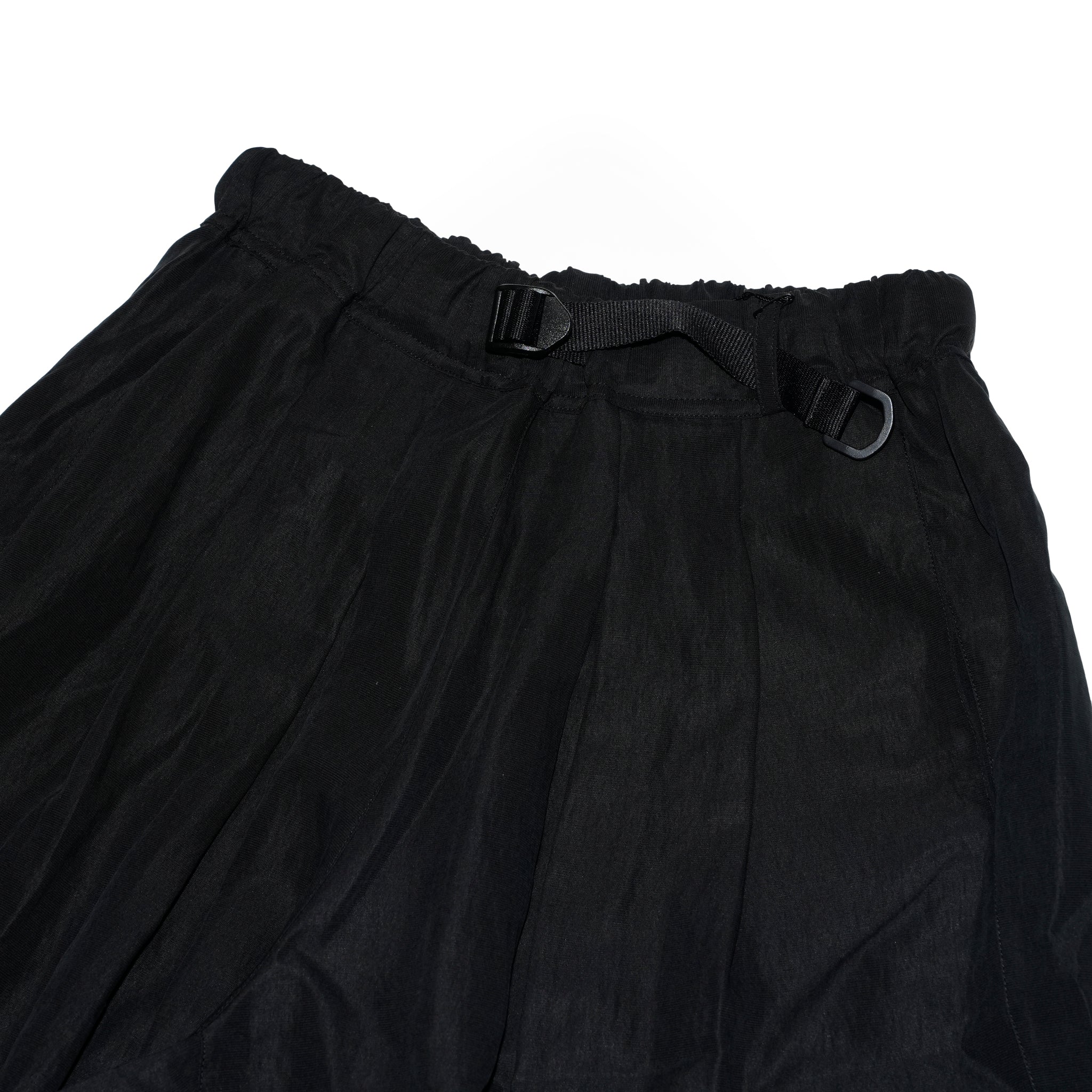 G72303_BK | NYLON WIDE LEG PANTS-BK | Color:Black【GORT_ゴート】