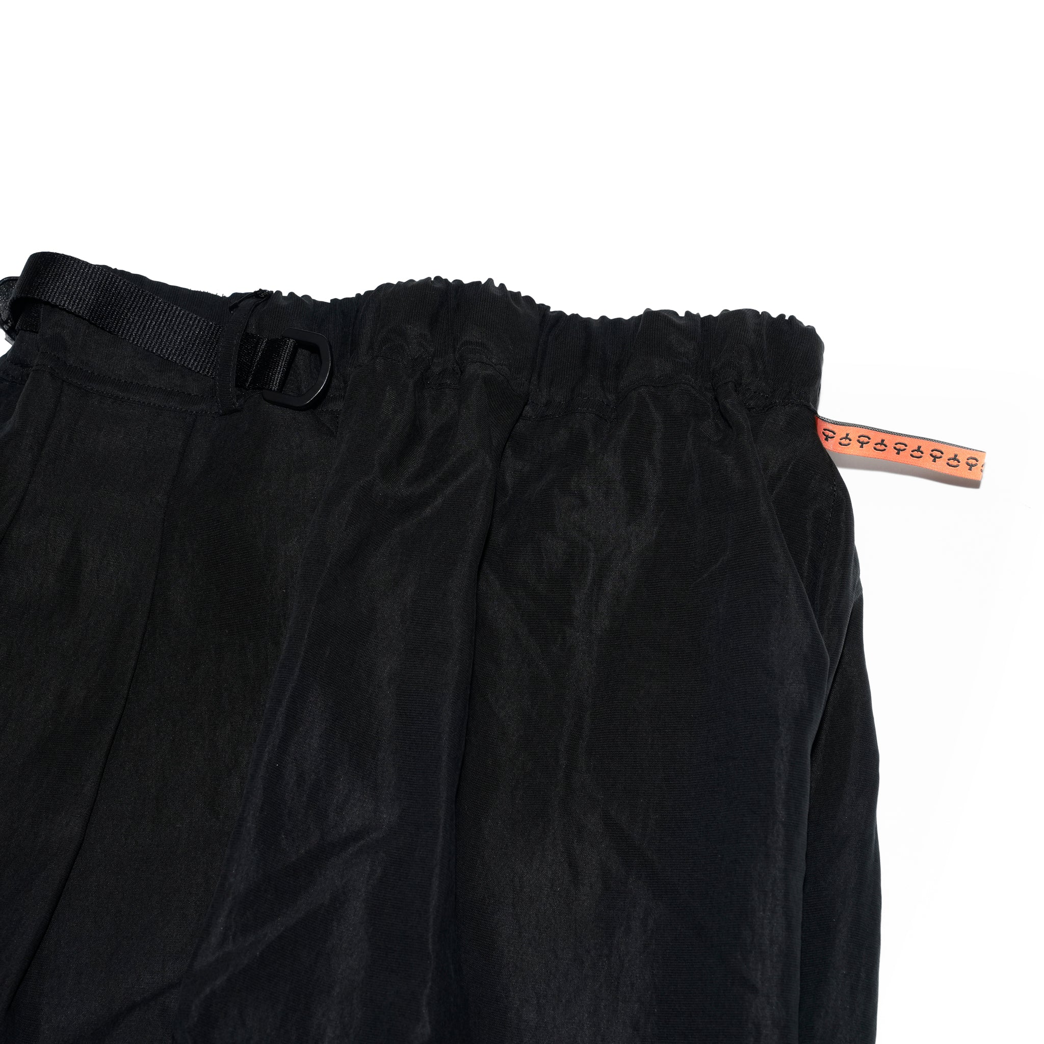 G72303_BK | NYLON WIDE LEG PANTS-BK | Color:Black【GORT_ゴート】