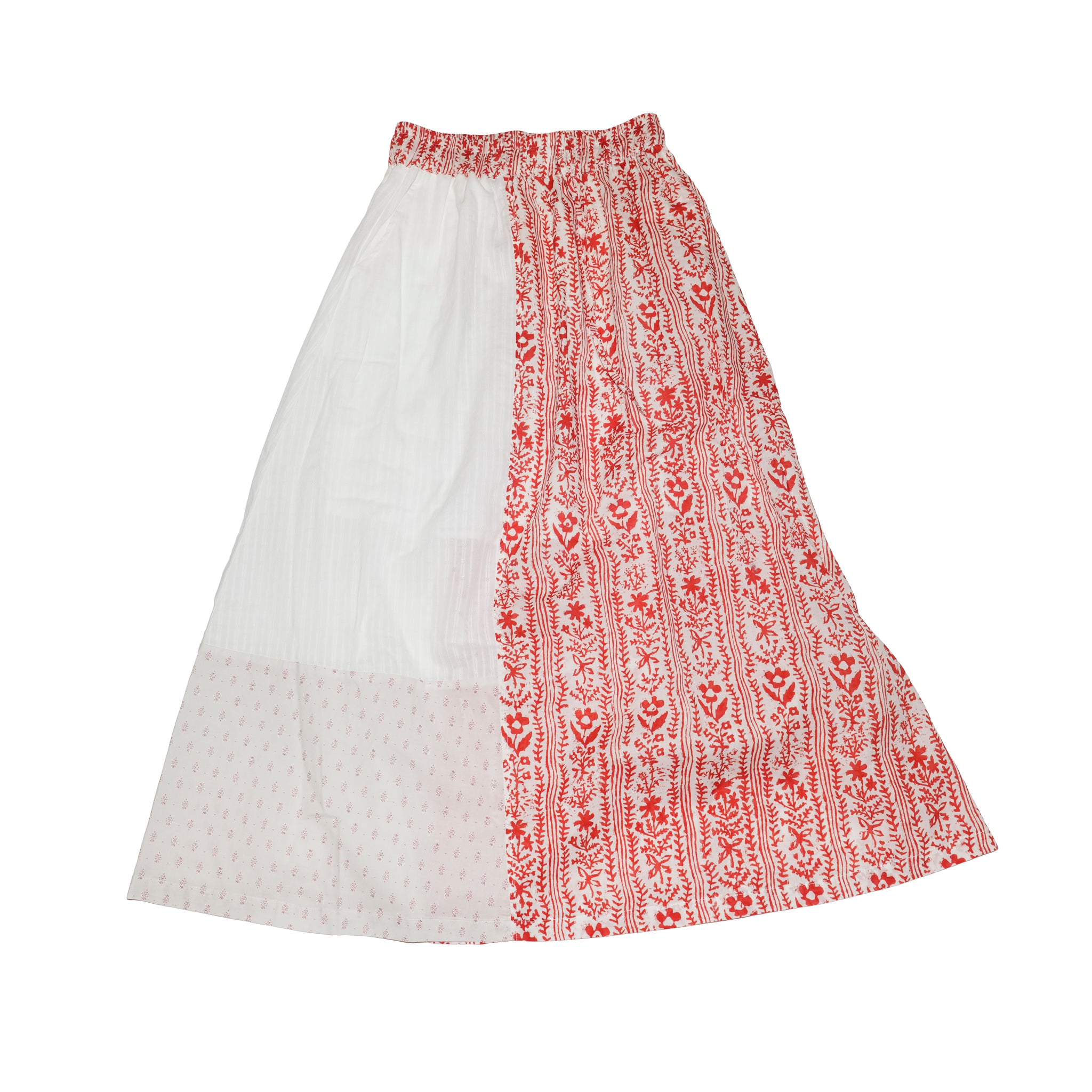 G72302_RD.WH | PATCHWORK SKIRT-RD.WH | Color:Red_White【GORT_ゴート】