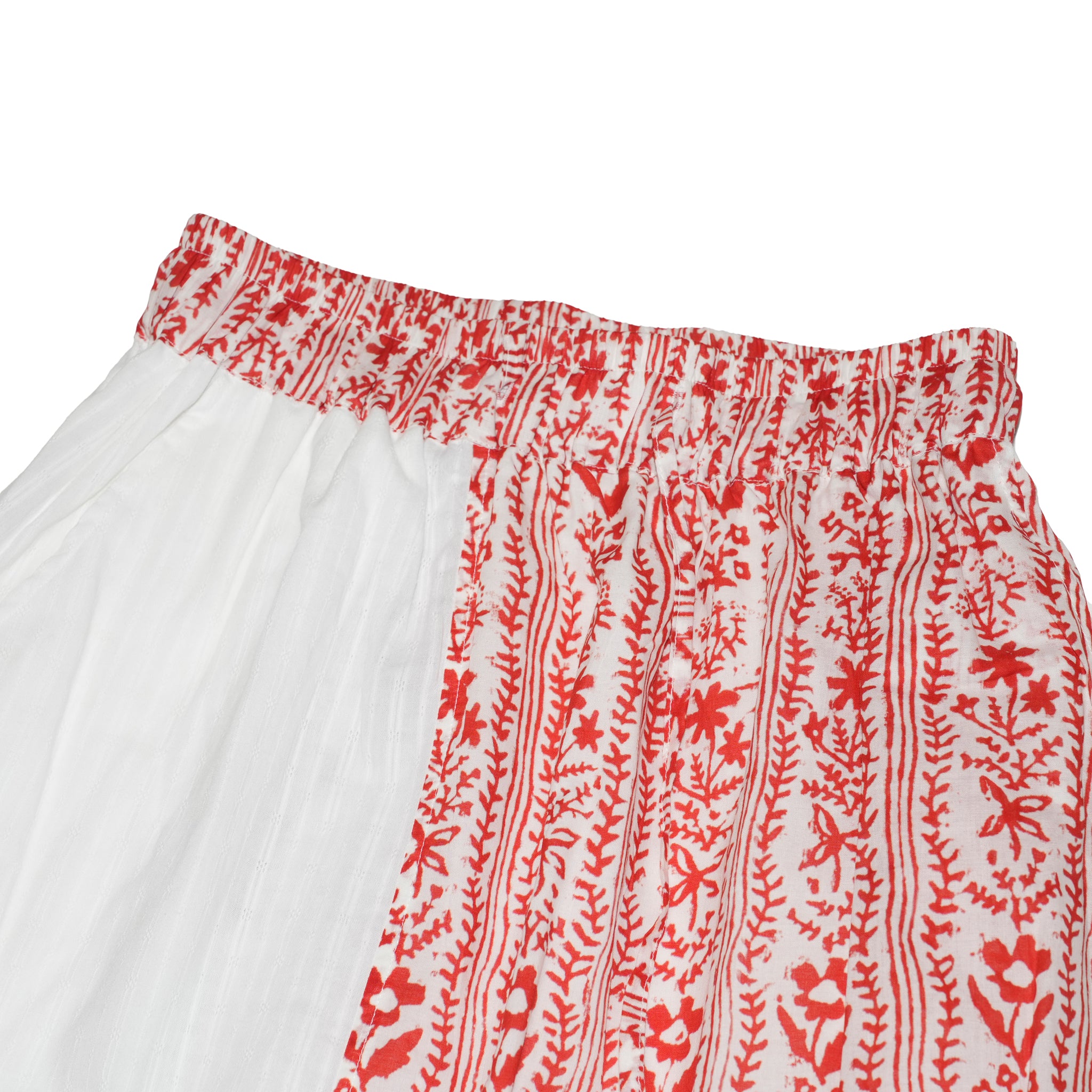 G72302_RD.WH | PATCHWORK SKIRT-RD.WH | Color:Red_White【GORT_ゴート】