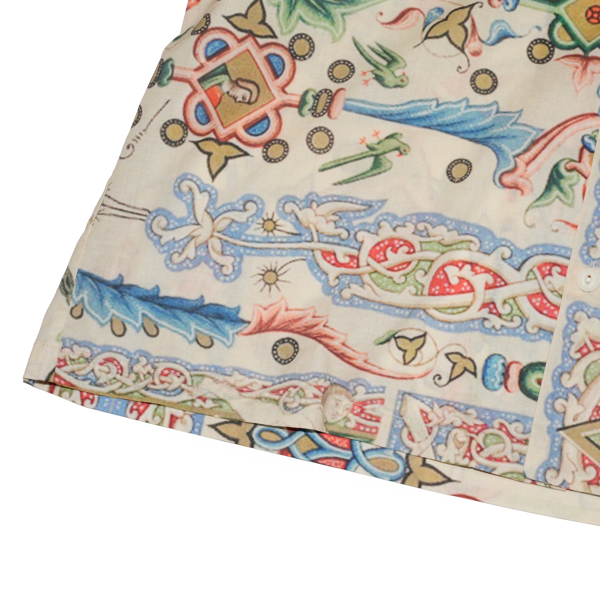 G72203_CR | 60S COTTON ART HAWAIIAN SHIRTS-CR | Color:Cream【GORT_ゴート】