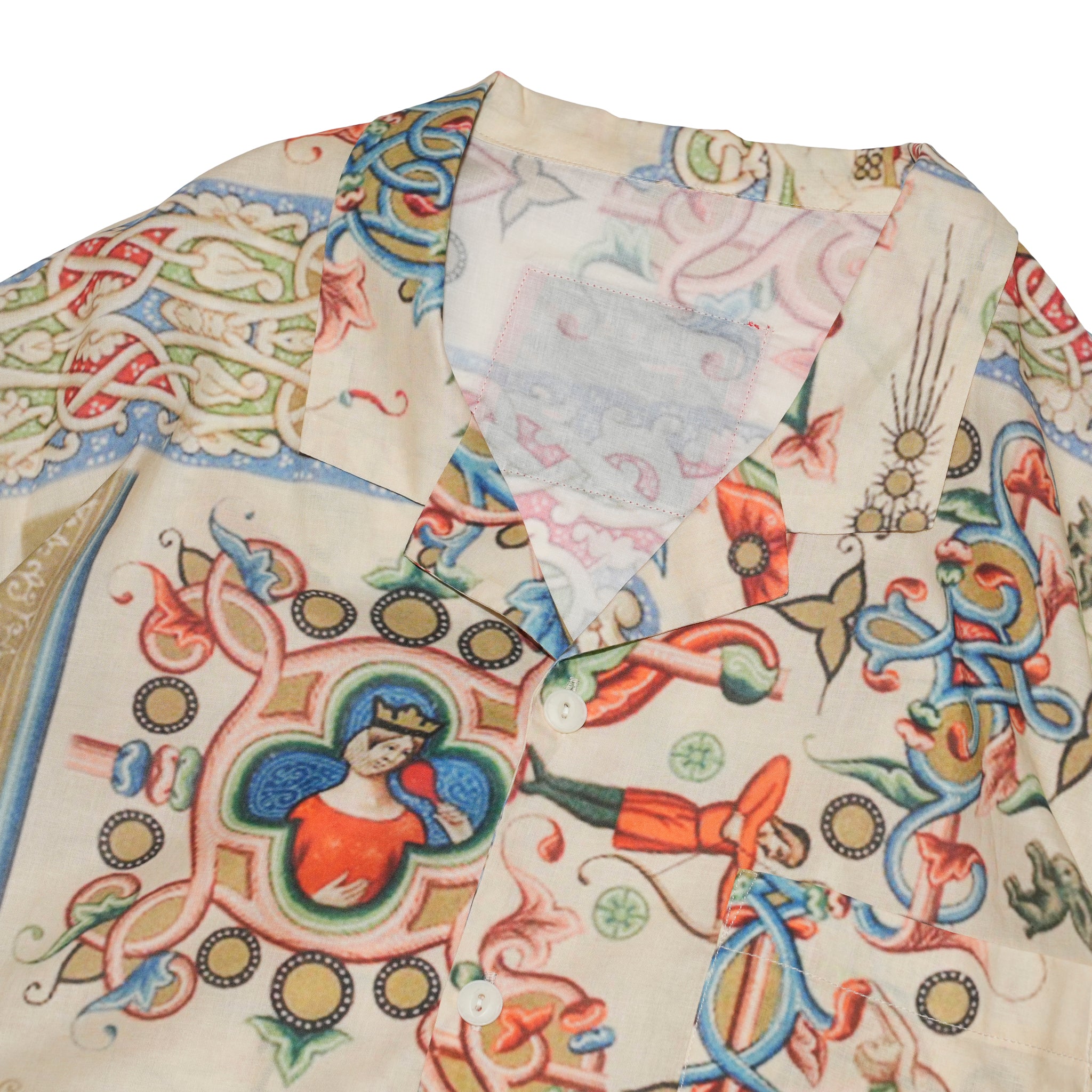 G72203_CR | 60S COTTON ART HAWAIIAN SHIRTS-CR | Color:Cream【GORT_ゴート】