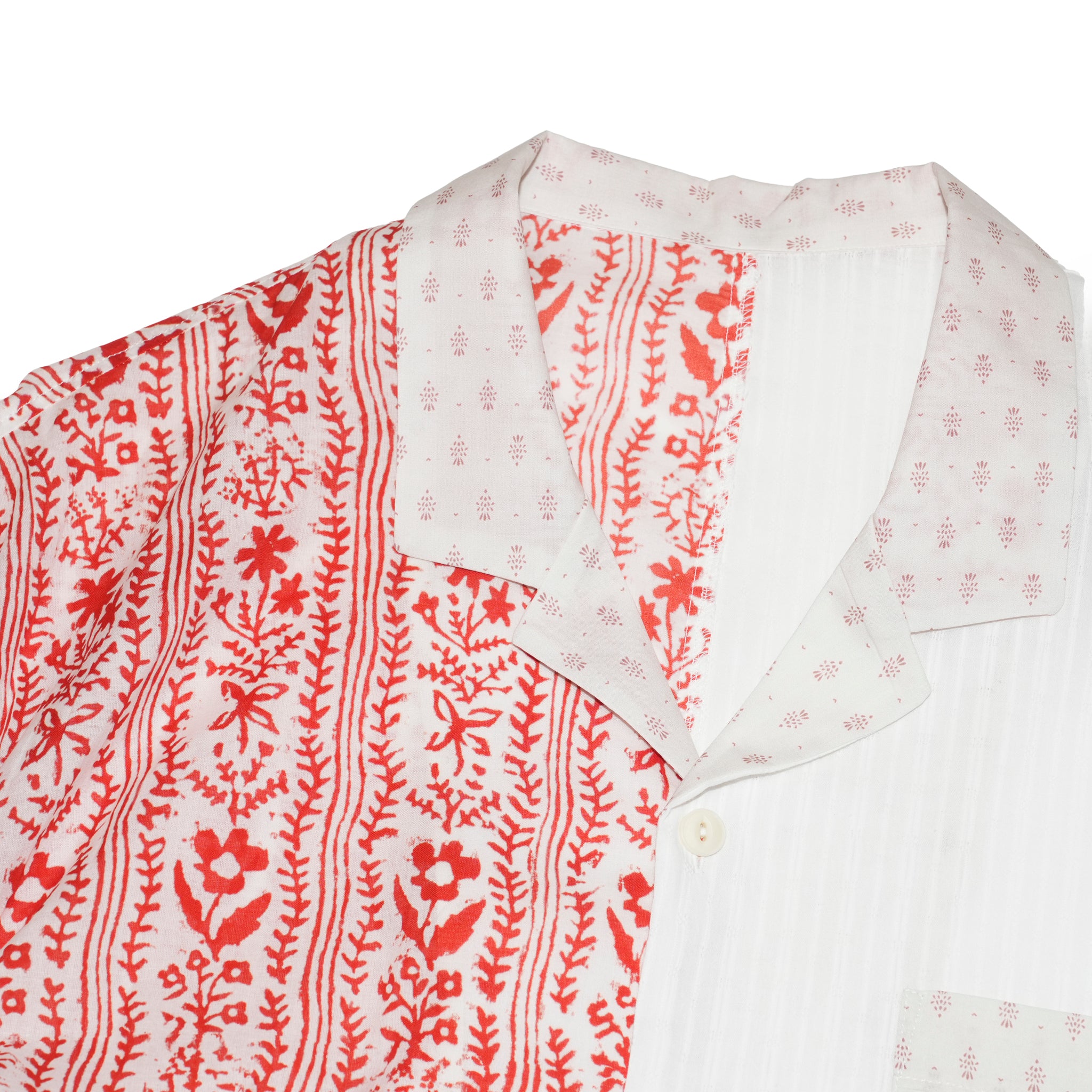 G72202_RD.WH | PATCHWORK HAWAIIAN SHIRT-RD.WH | Color:Red_White【GORT_ゴート】