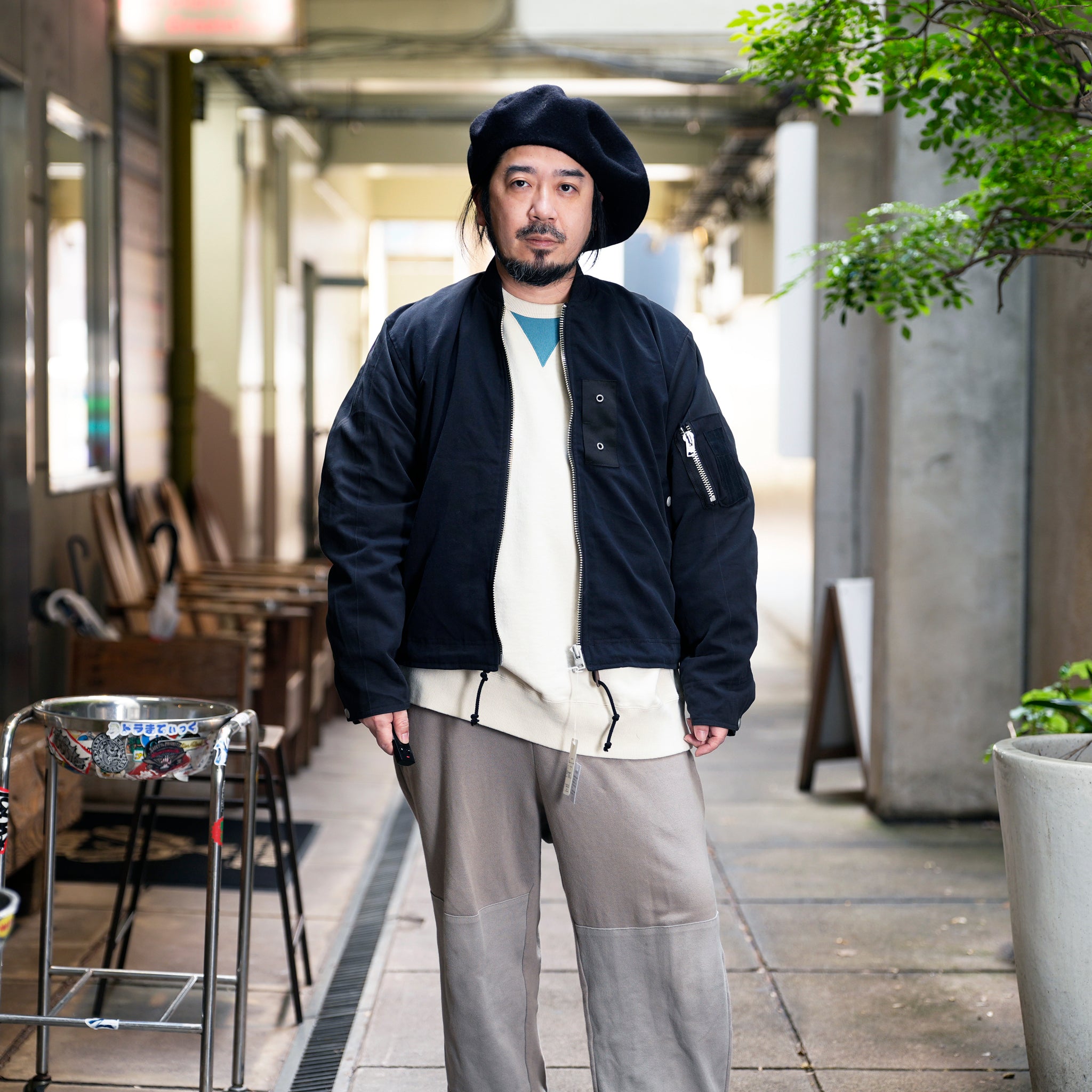 RJ2501001_01-Black | BARBARIAN FLIGHT JACKET | Color:01-Black/02-Olive【NASNGWAM_ナスングワム】