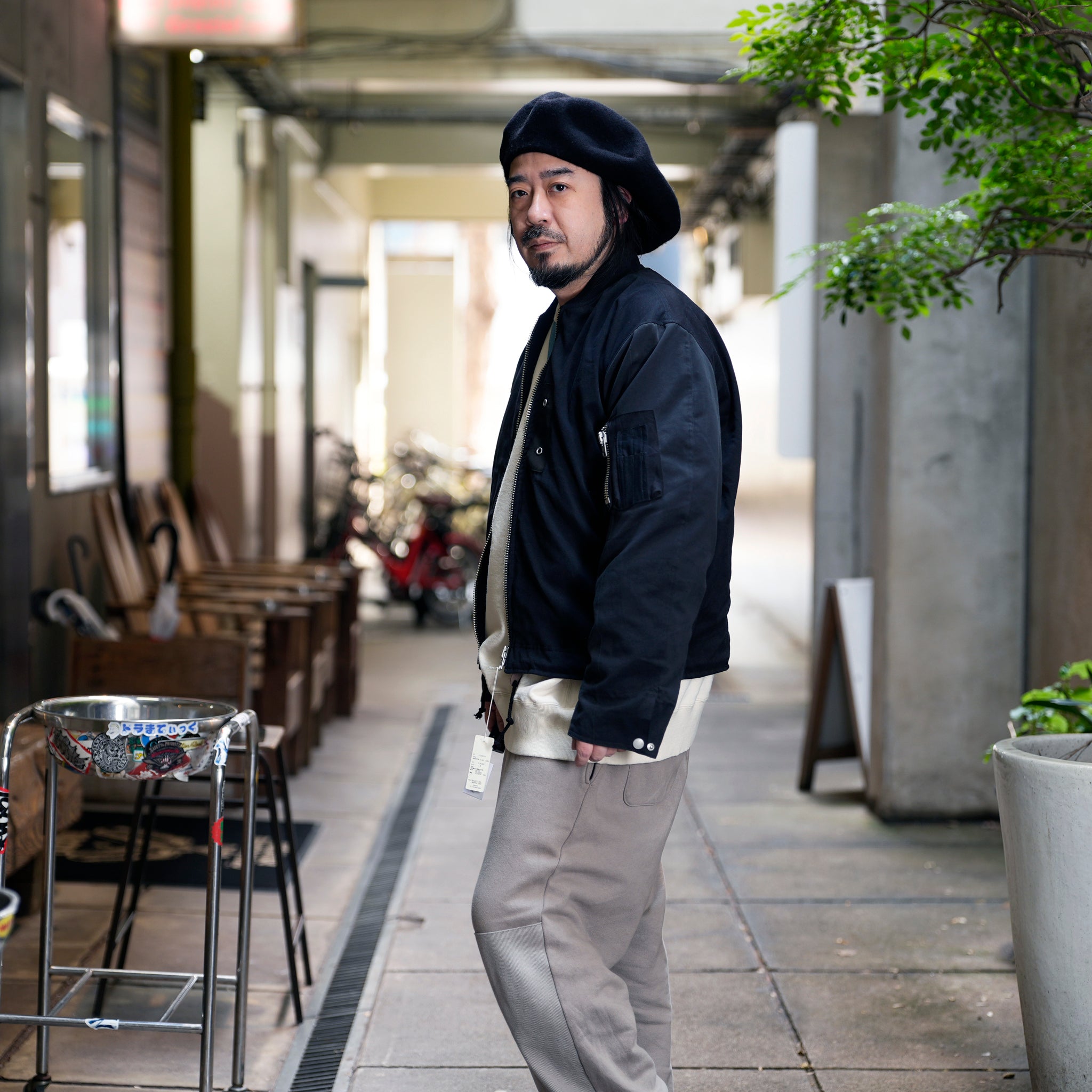 RJ2501001_01-Black | BARBARIAN FLIGHT JACKET | Color:01-Black/02-Olive【NASNGWAM_ナスングワム】
