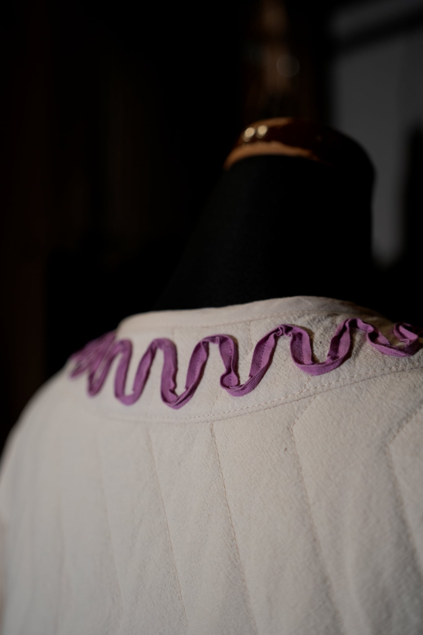 DEEPIKA TAPE EMB JACKET – Ecru | SARAMALLIKA