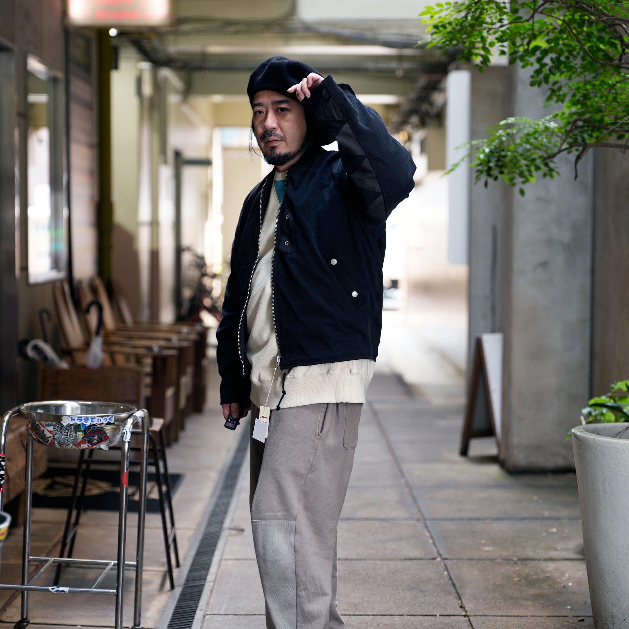 RJ2501001_01-Black | BARBARIAN FLIGHT JACKET | Color:01-Black/02-Olive【NASNGWAM_ナスングワム】