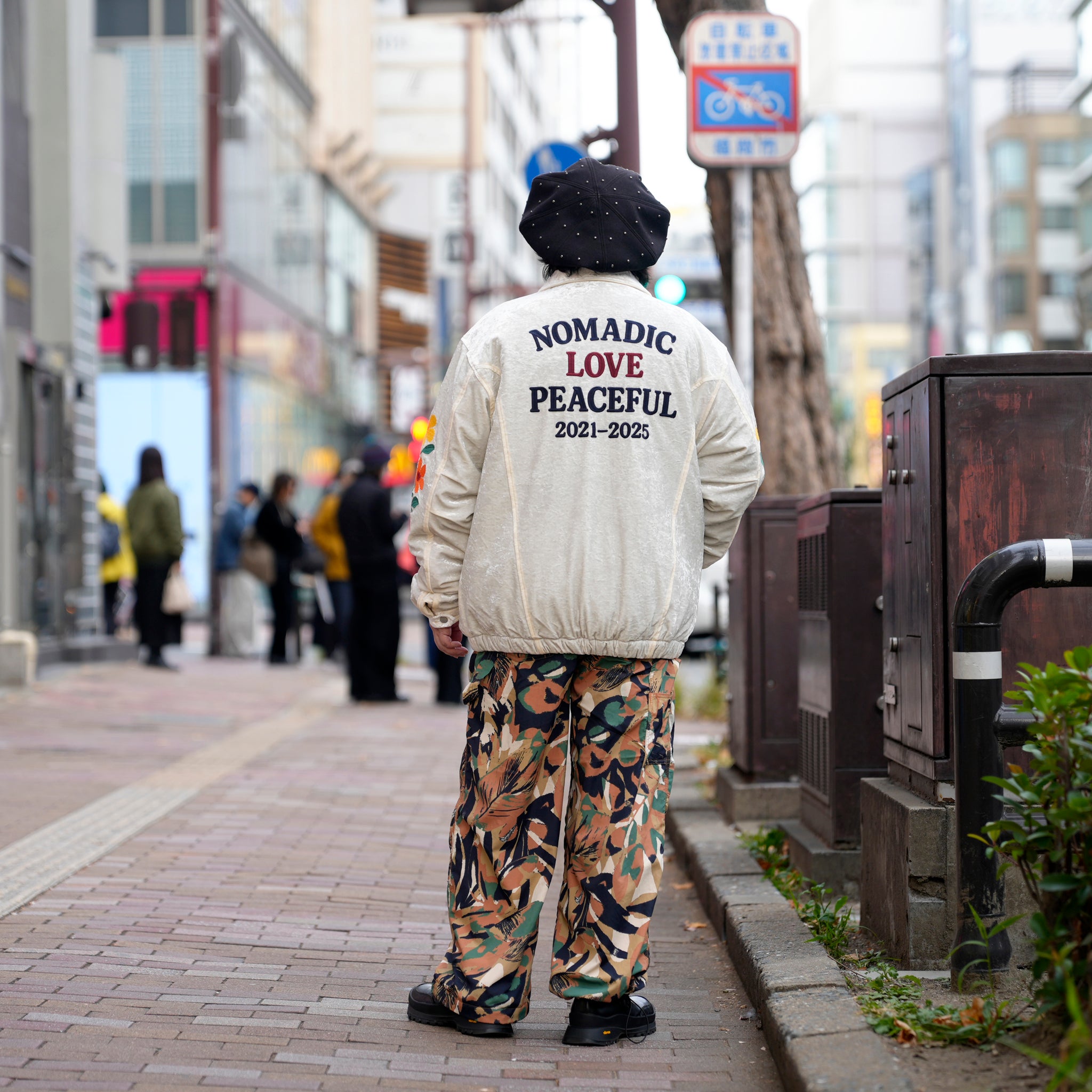 Fabric Hybrid Work Pants / Camouflage【AMBERGLEAM_アンバーグリーム】134651212