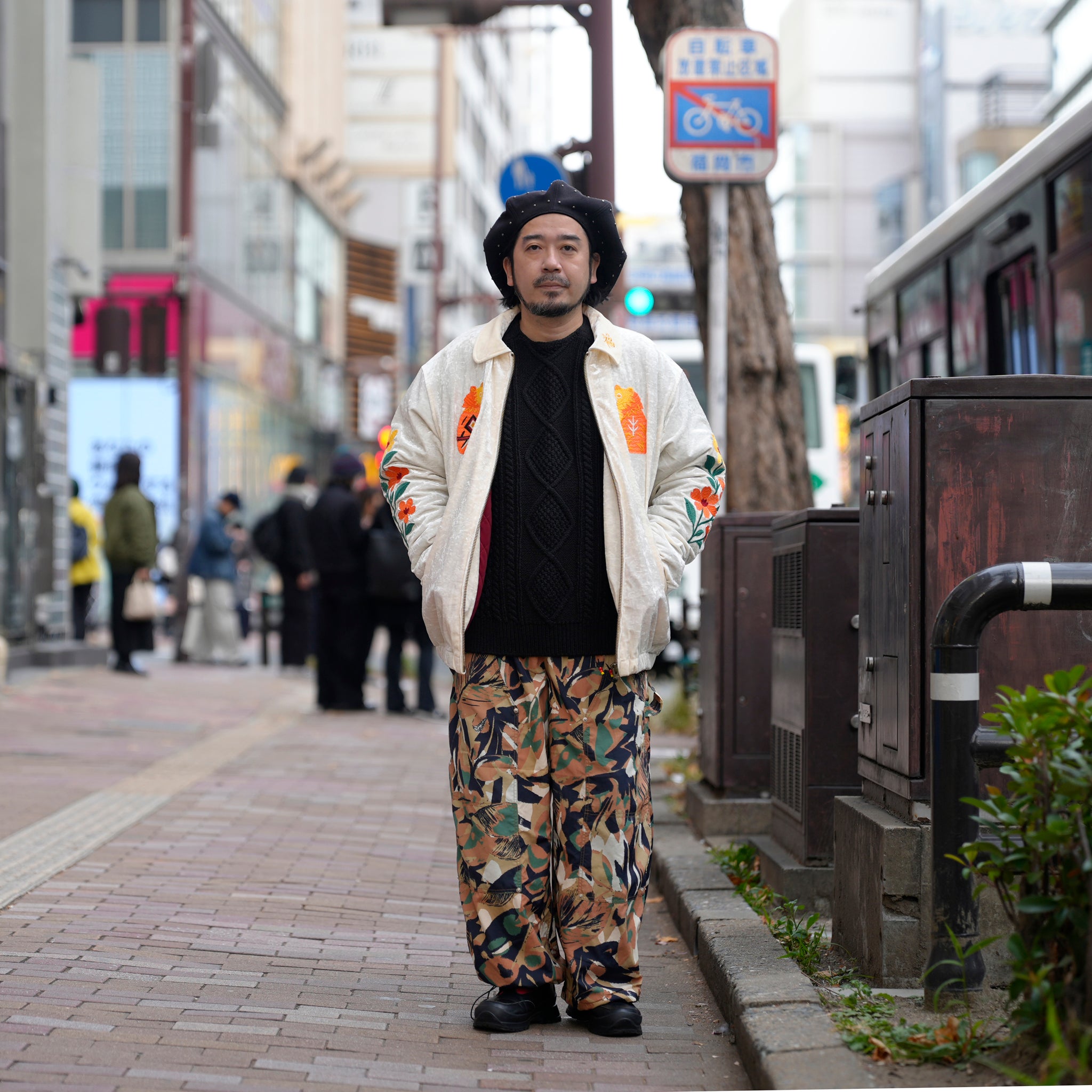 Fabric Embroidered Jumper / White Musk【AMBERGLEAM_アンバーグリーム】1345151214